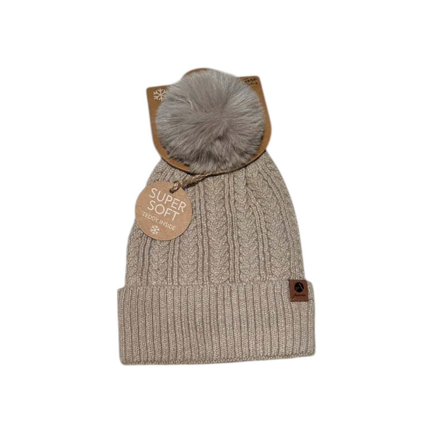 VewoTex Bommelmütze Winter Damen Mütze » Bommelmütze Nora Mit Teddy (Kein S günstig online kaufen