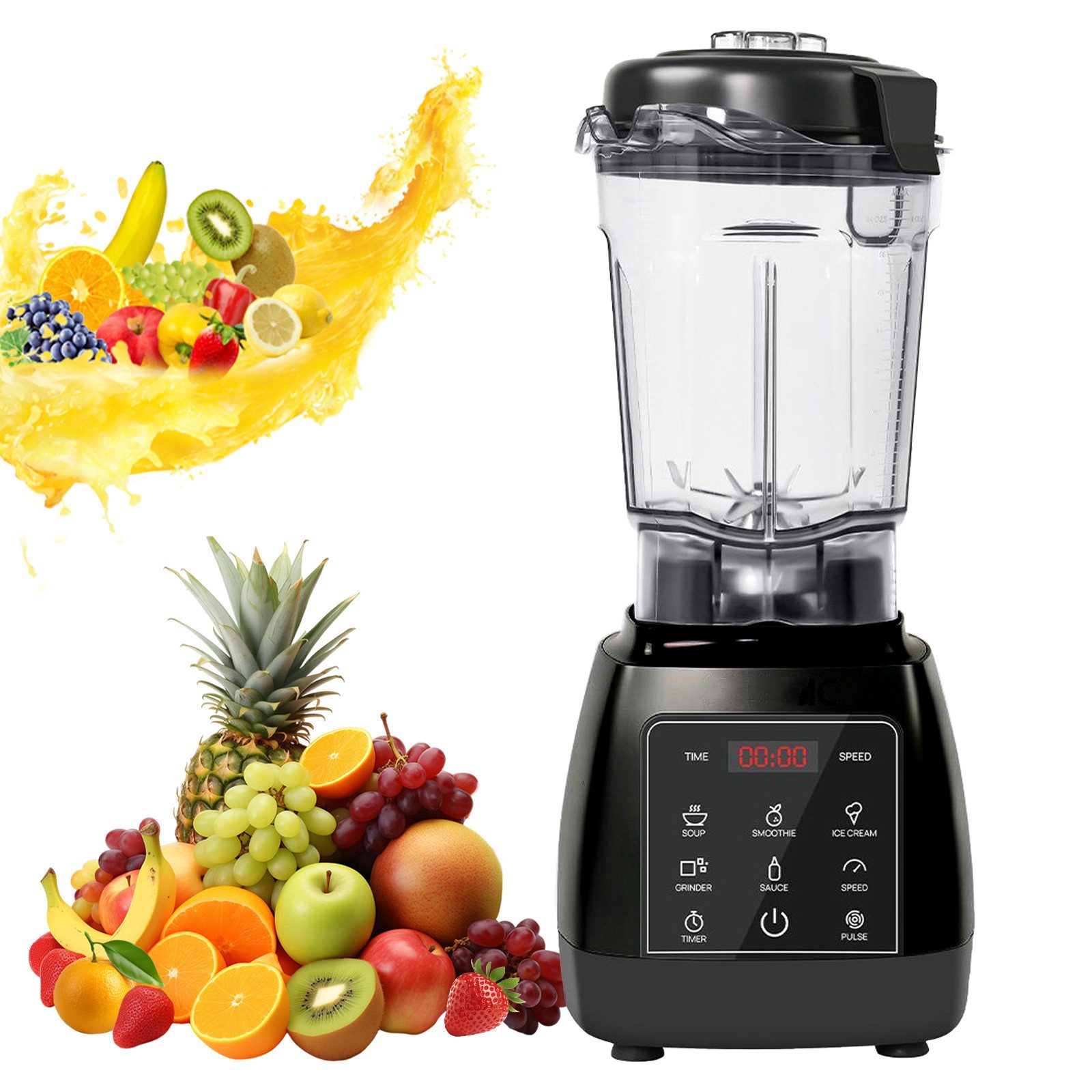 Standmixer 2L Smoothie Maker Blender elektrisch Mixer Mixbehälter