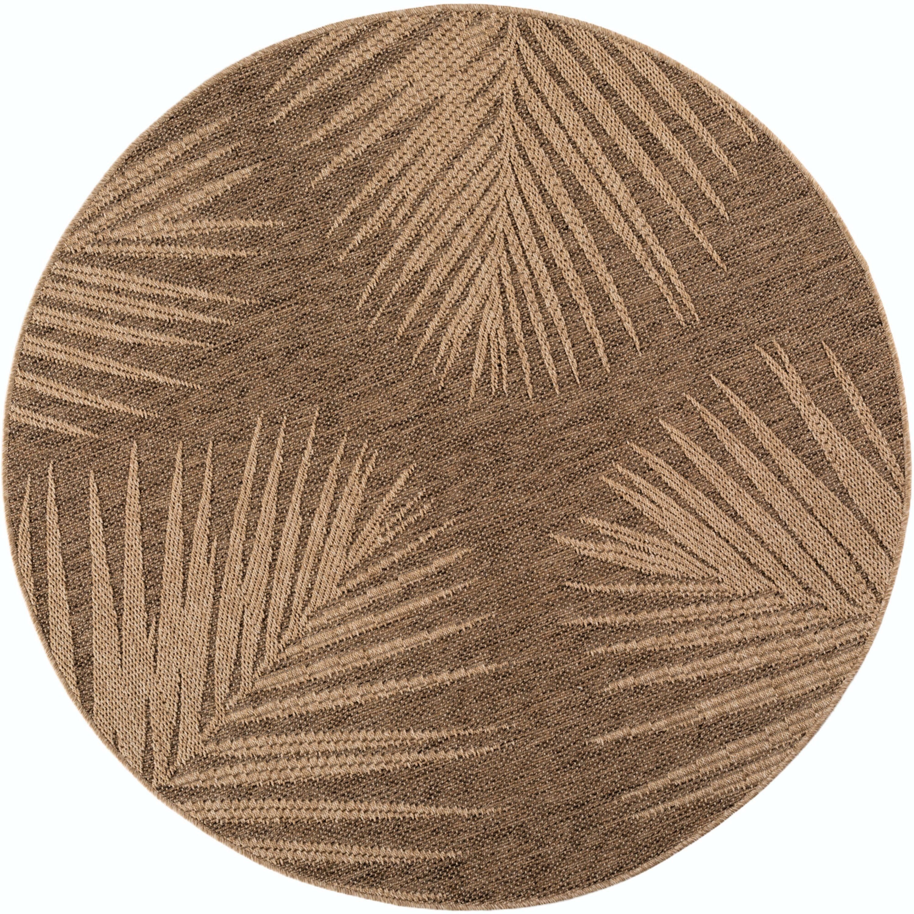 Teppium Teppich Natürlicher Jute-Optik Outdoor-Stil, Rechteckig, Höhe: 5 mm, Indoor Outdoor Teppich Wetterfest 3D Optik Wohnzimmer Küchen Terrasse