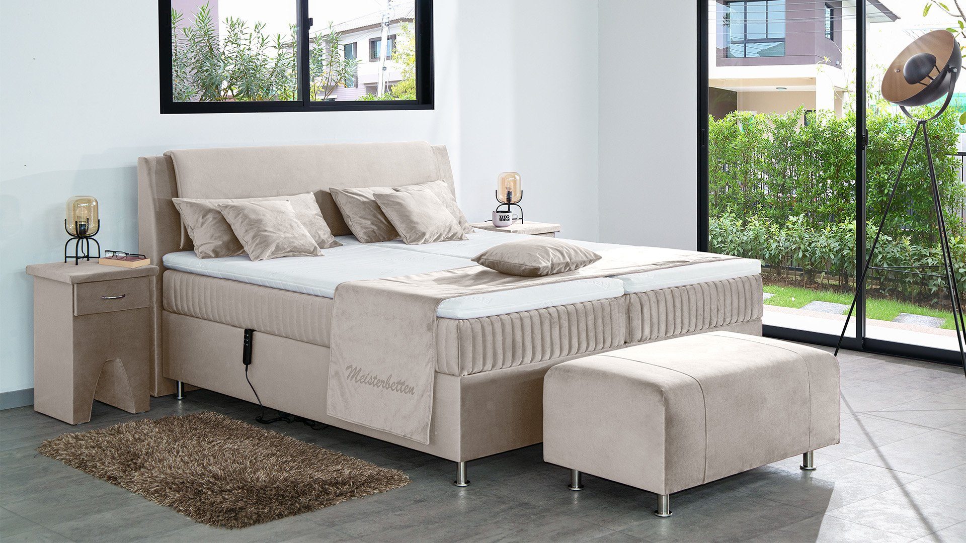 Meisterbetten Boxspringbett Mari (mit Motor, 7-Zonen günstig online kaufen