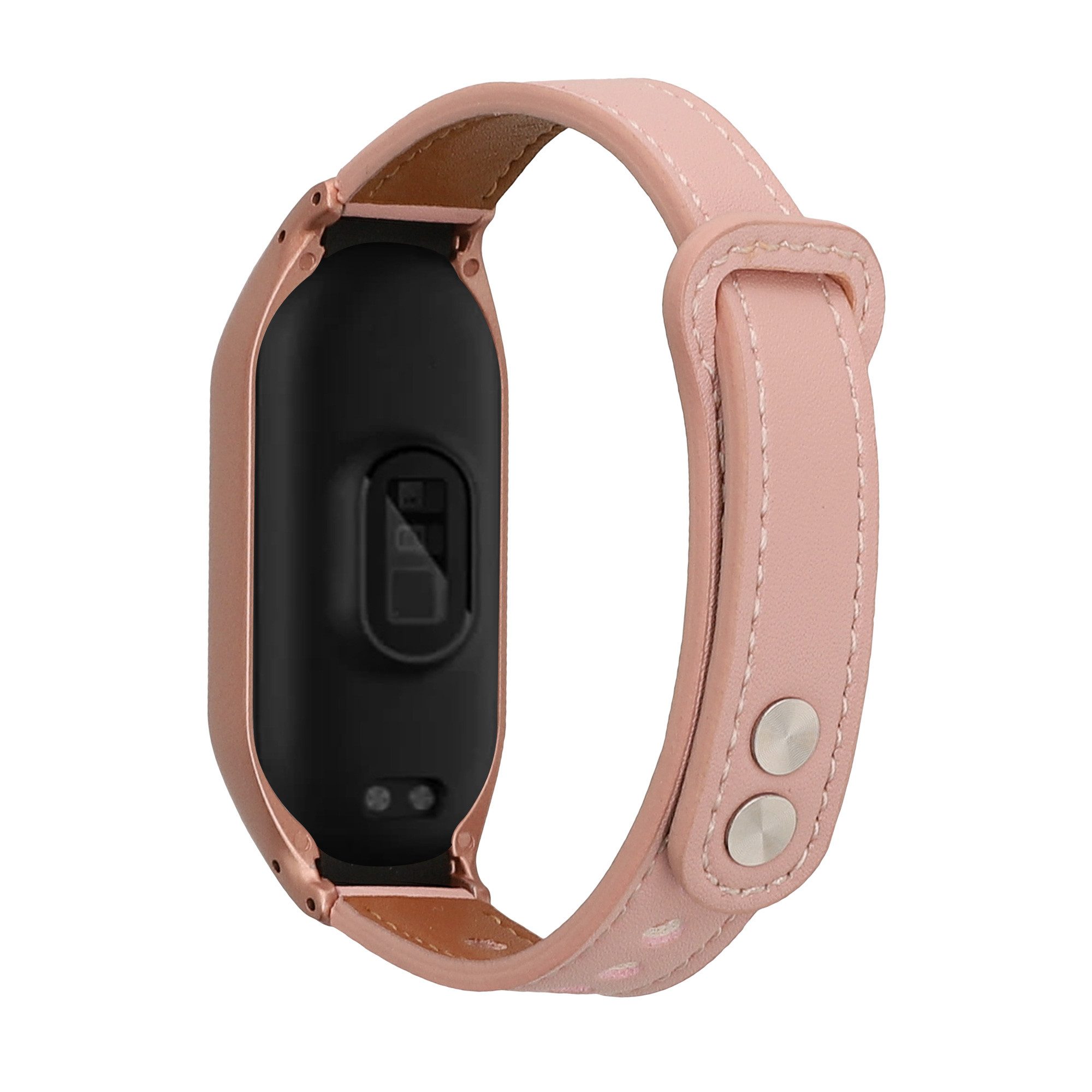 kwmobile Uhrenarmband Echtleder Armband für Xiaomi Smart Band 10 / Smart Band 9 / 8, Ersatzarmband für Fitnesstracker - Wechselarmband Smartwatch