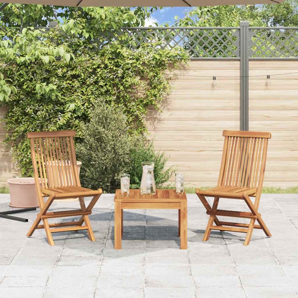 furnicato Gartenstuhl Klappstühle aus Naturholz 47x60x89 cm mit warmem Finish, 2er-Set (2 St), Witterungsbeständige Sitzgruppe, platzsparend für den Garten