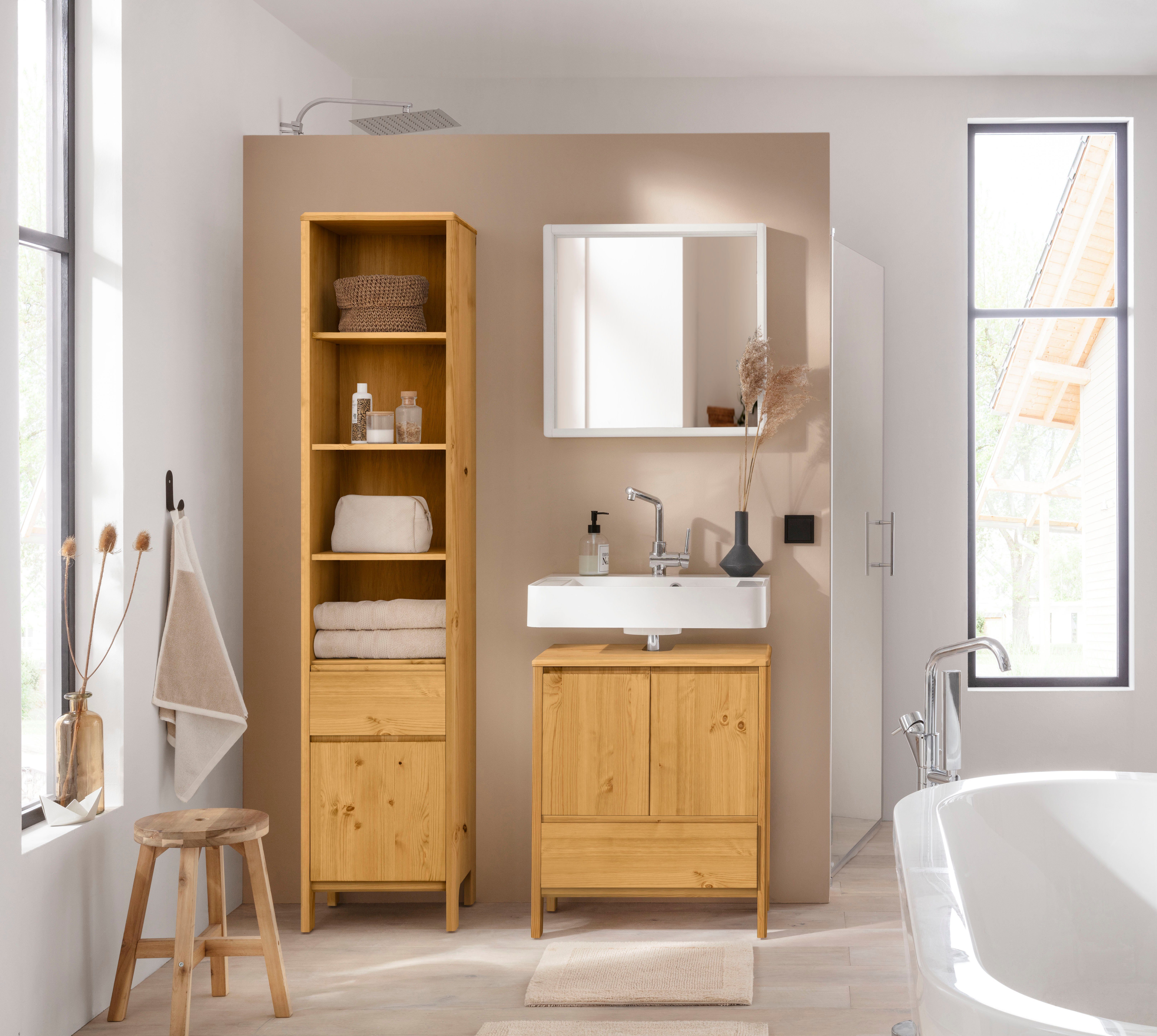 OTTO products Waschbeckenunterschrank "Jorrick" Breite 60 cm, Kiefer mit Bi günstig online kaufen