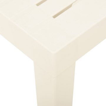 furnicato Gartentisch Weiß 79x65x72 cm Kunststoff