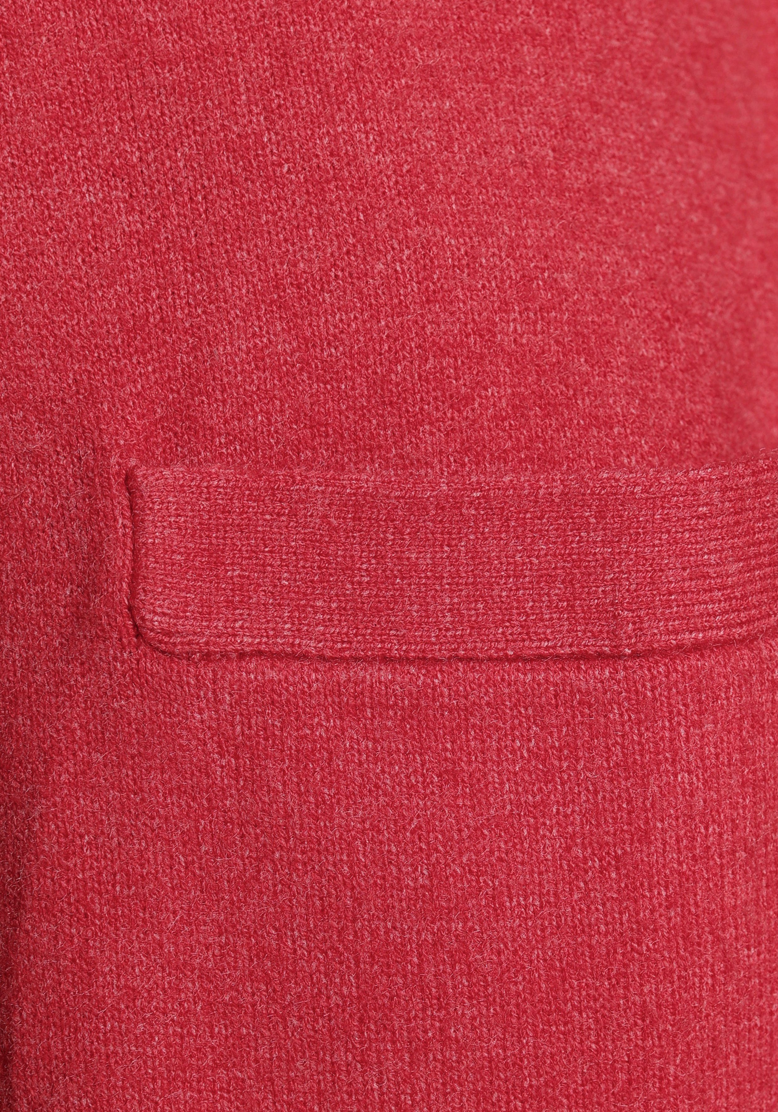 Material) Tamaris mit knallrot aus nachhaltigem (Strickjacke Taschen Cardigan