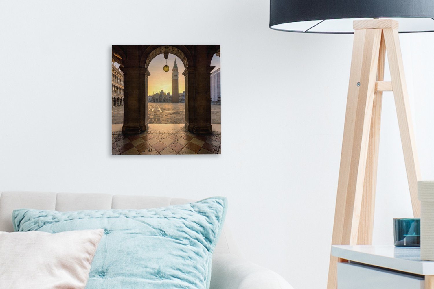 Schlafzimmer Leinwandbild St), - Wohnzimmer Leinwand Marco, OneMillionCanvasses® Bilder - für (1 San Platz Italien