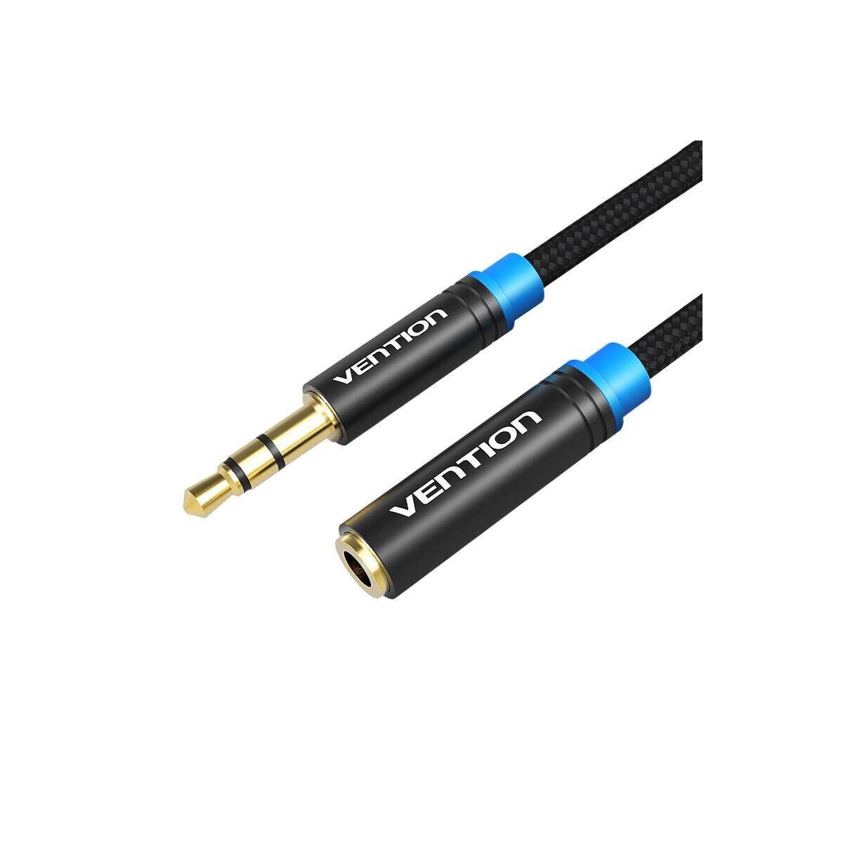 VENTION Geflochtenes Audiokabel 3,5 mm Stecker-Buchse 2 Meter Audio-Kabel