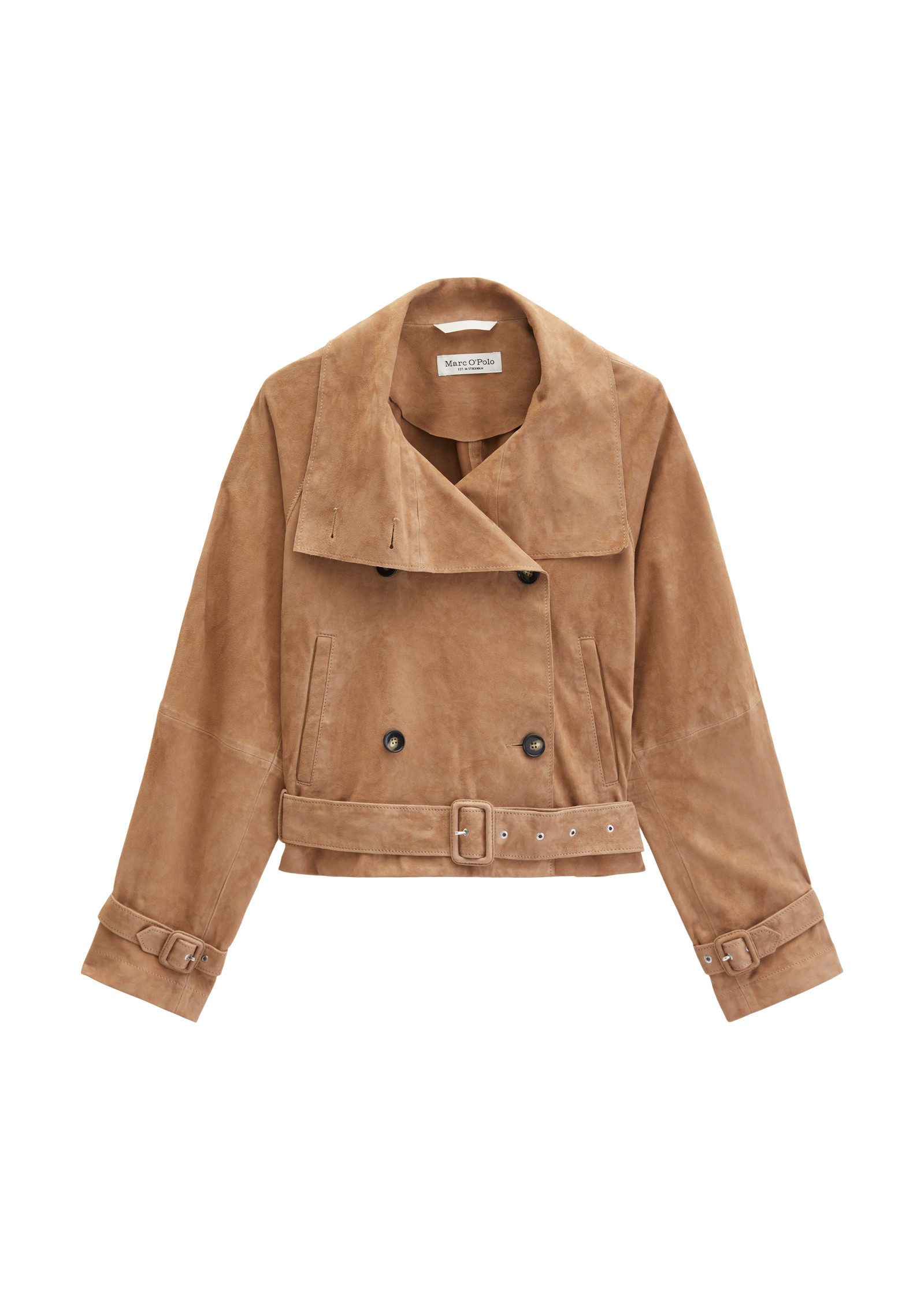 Lederjacke aus softem Ziegenvelours-Leder