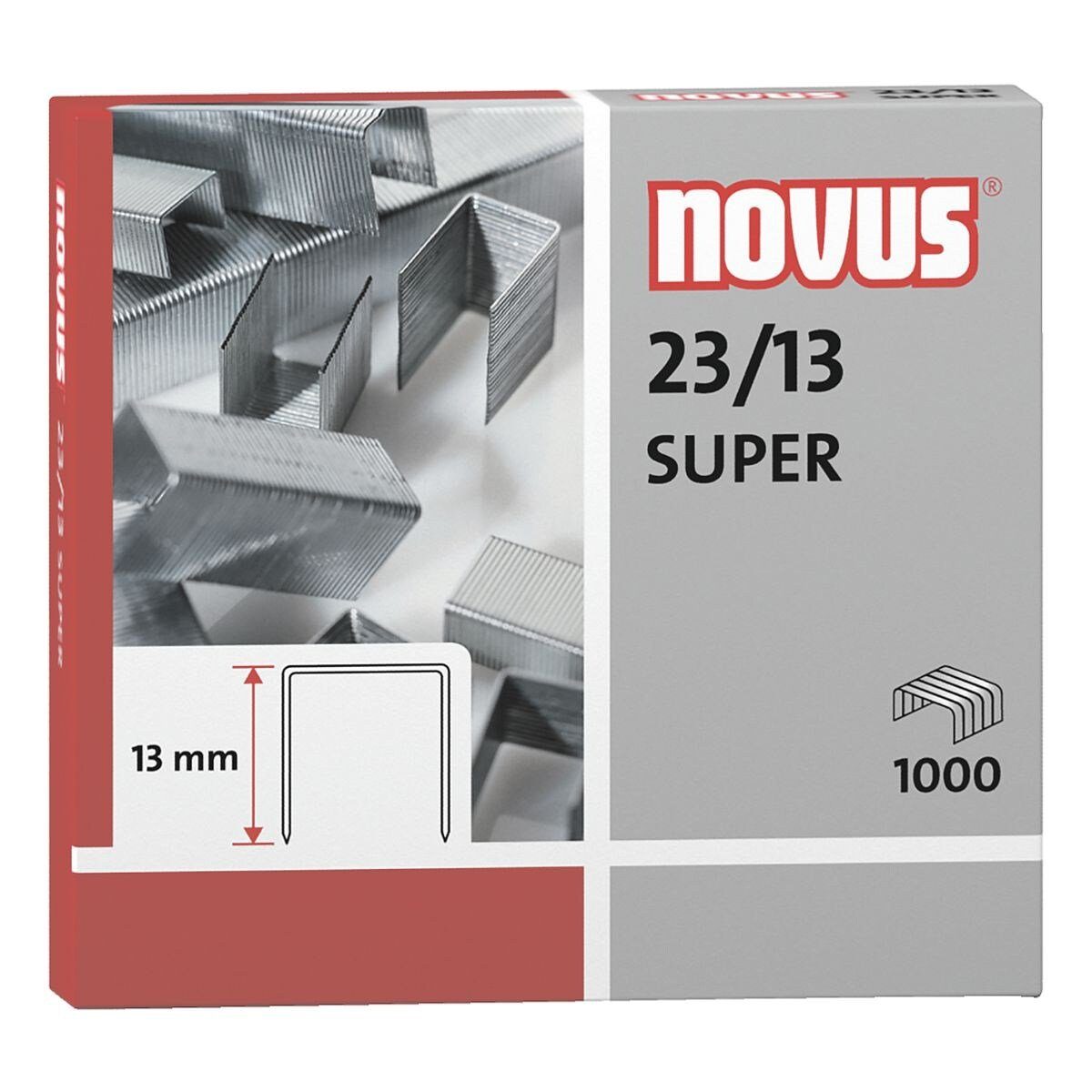 NOVUS Heftklammer 23/13, 1.000 Stück/Pack, Heftleistung 100 Blatt
