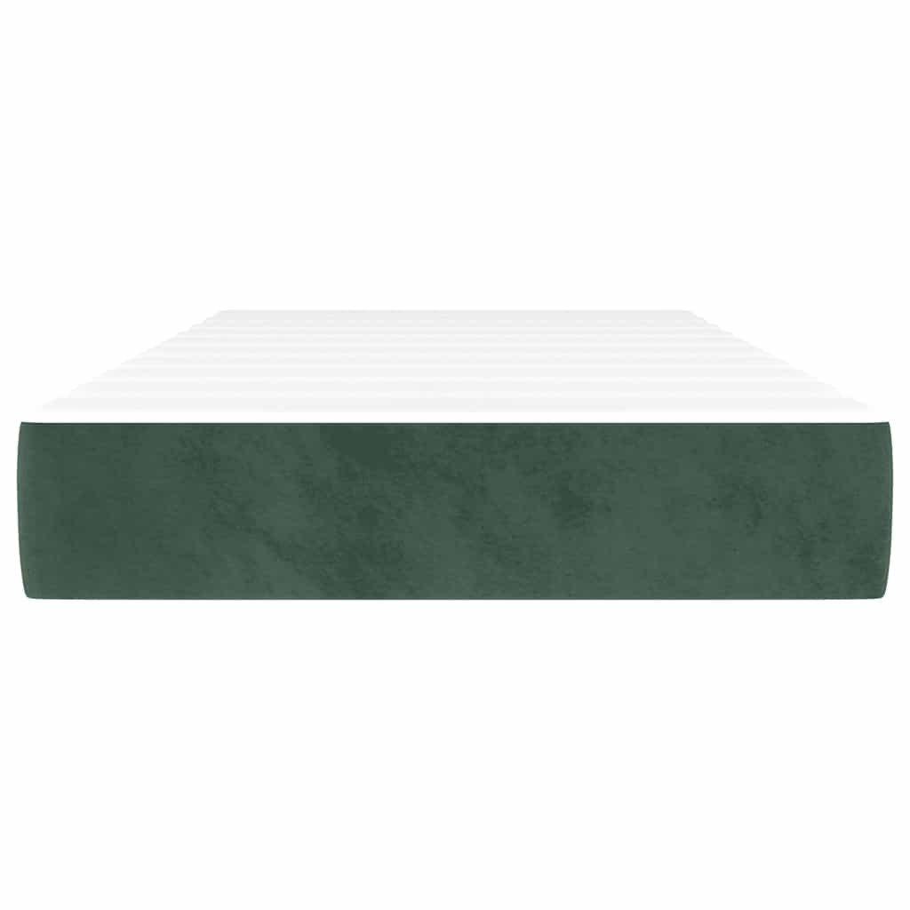 Boxspringmatratze Taschenfederkernmatratze Dunkelgrün 80x210x20 cm Samt, günstig online kaufen