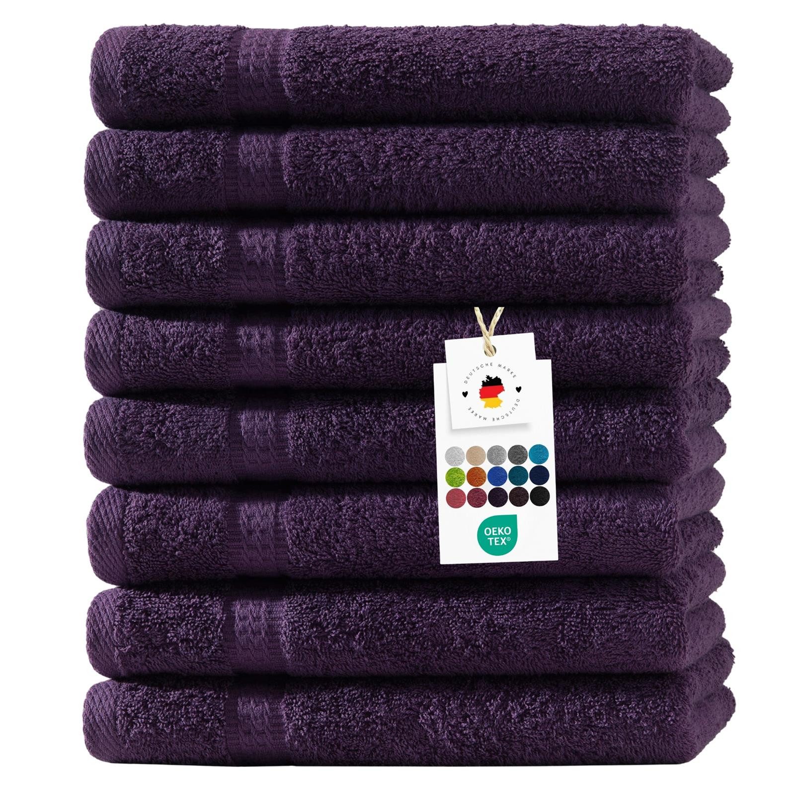 Carpe Sonno Gästehandtücher 30x50 cm 8x Gästetuch Set 100% Baumwolle Frottier Handtücher 500 g/m2, Frottier (Spar-Set, 8-St), Extra Soft & Weich, Saugfähig, Schwer, Atmungsaktiv, schnell trocknend