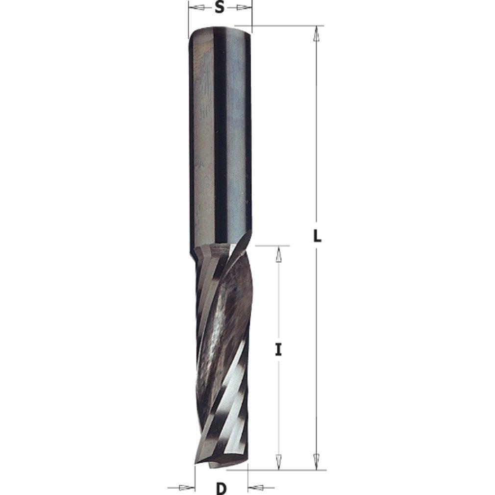 Cut360 Wendeplattenfräser Vollhartmetall Fräser 8x22x70mm mit einer negativ spiralgenuteten Schneiden Z1 Linkslauf