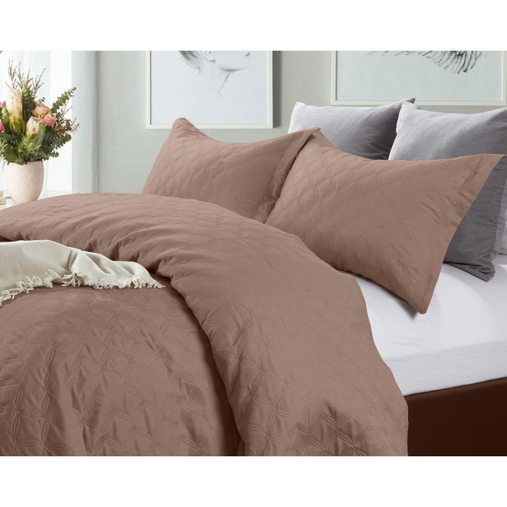 Taupe Twin-Bett 2 Tagesdecke atmungsaktiv - Sitheim-Europe, Kissenbezüge 60x70, - + Chrone 260x250 Sleeptime Gut - Tagesdecke