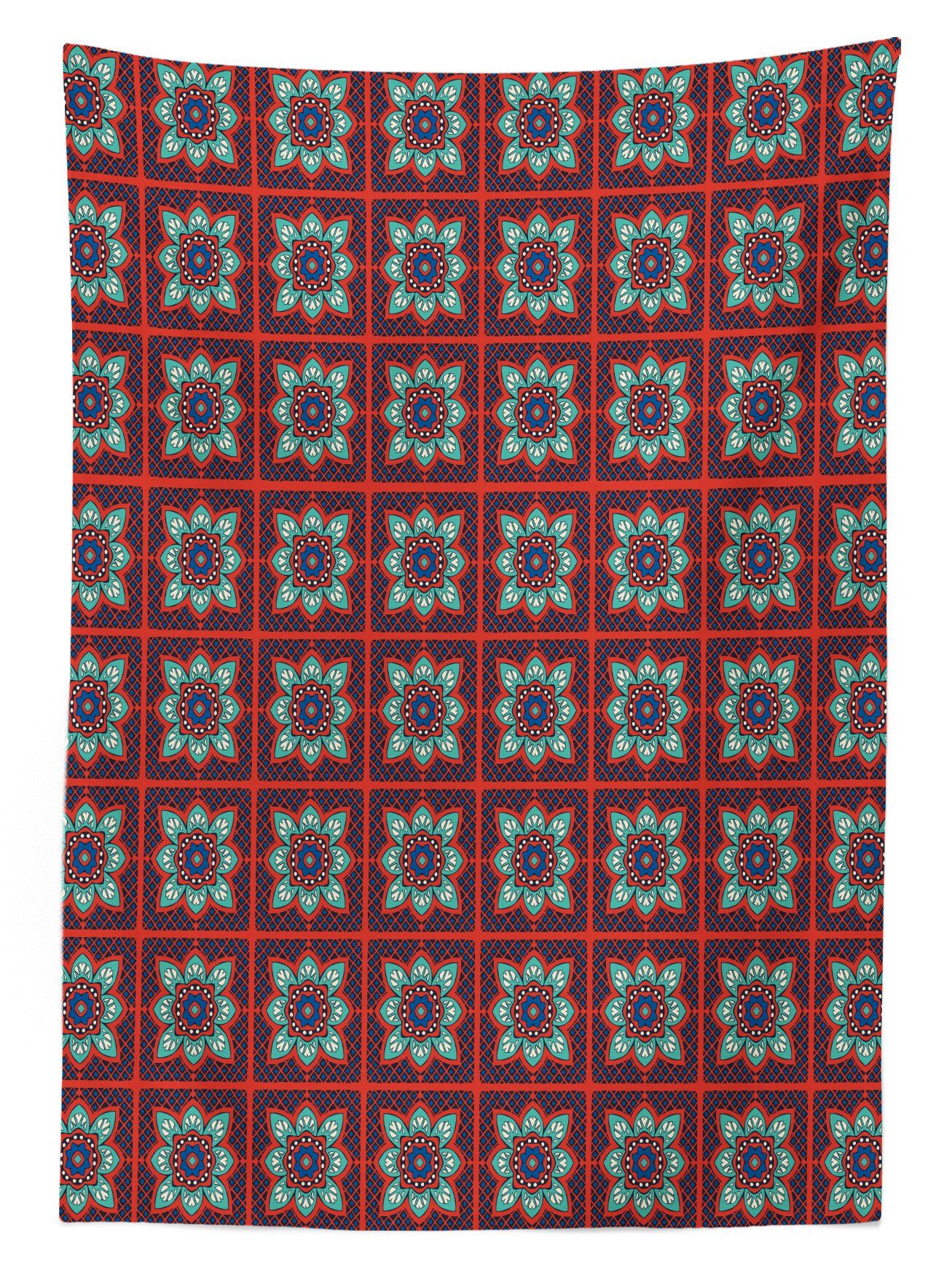Muster geeignet Für Abstrakte Azulejo Klare Abakuhaus Tischdecke den Außen Waschbar Talavera Farbfest Farben, Bereich