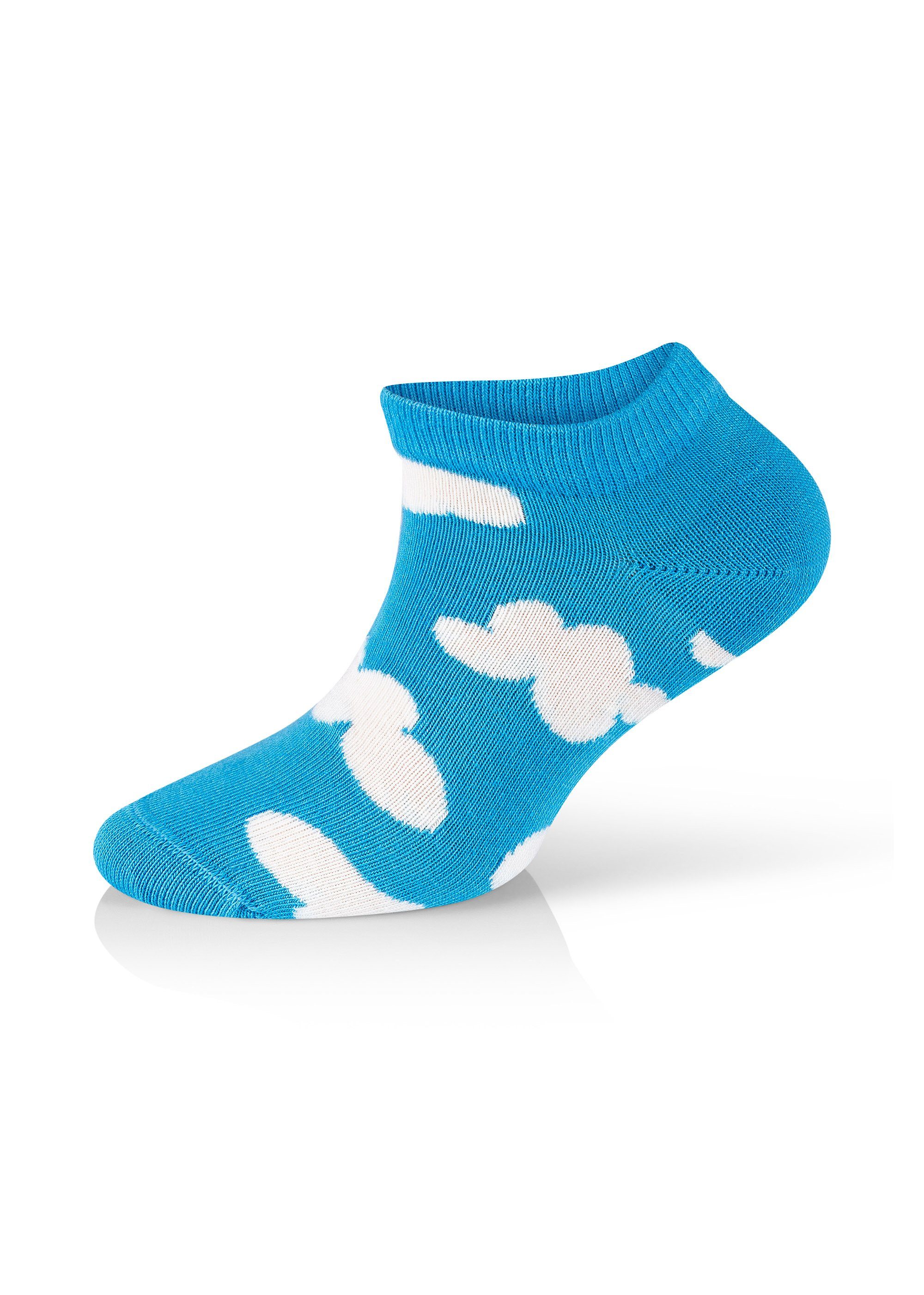 Kids Strawberry gekämmte Low Happy Daisy-Cloudy Sneakersocken Baumwolle Socks 4-Pack