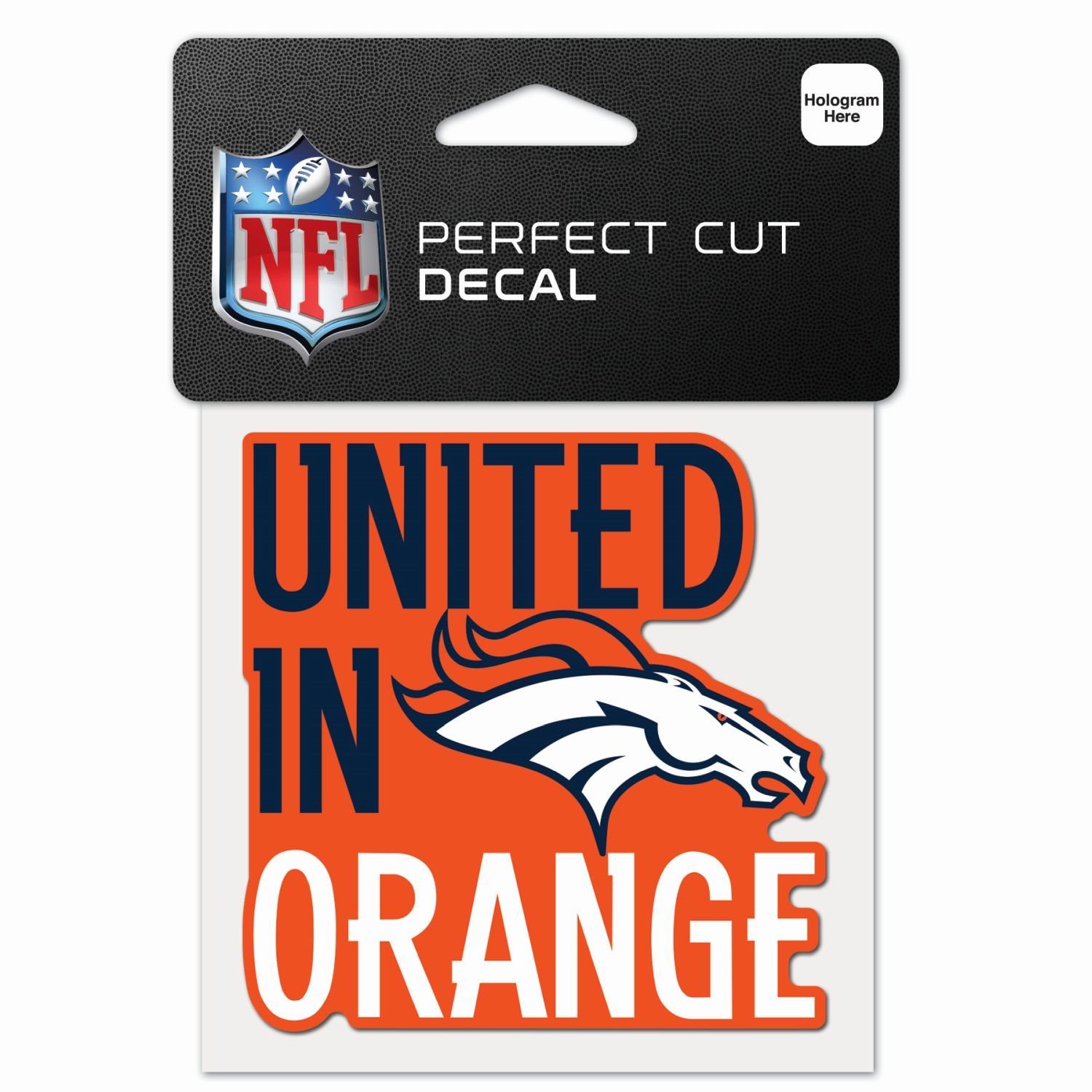 WinCraft Wanddekoobjekt Perfect Cut 10x10cm Aufkleber NFL Teams Slogan Denver Broncos