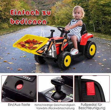 KOMFOTTEU Elektro-Kinderbagger Baufahrzeug, mit verstellbarem Arm
