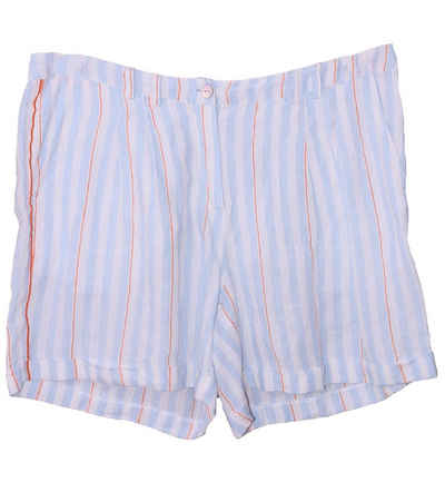 Malvin Shorts »MALVIN Bermuda-Shorts luftige Damen Bermuda mit Streifen Leinen Sommer-Hose Blau«