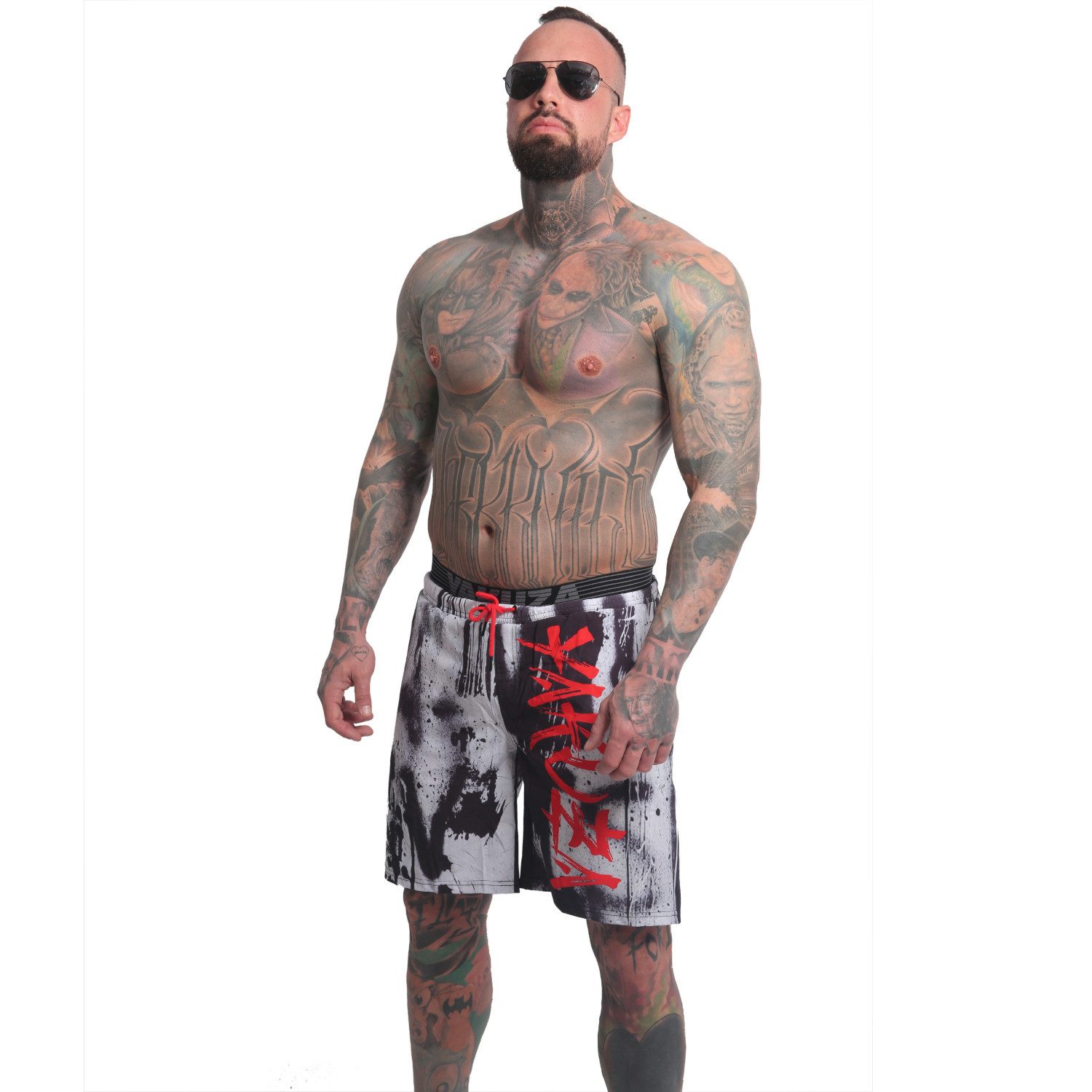 YAKUZA Boardshorts Horned FU mit Doppelbund günstig online kaufen
