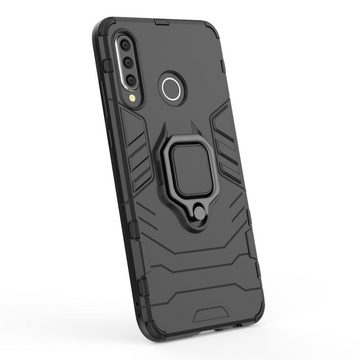 cofi1453 Bumper cofi1453® Ring Armor Kickstand Panzerhülle Bumper für iPhone 12 Pro Max Silikon Hard Case Hülle Zubehör Tasche Panzerschale Panzer Schwarz