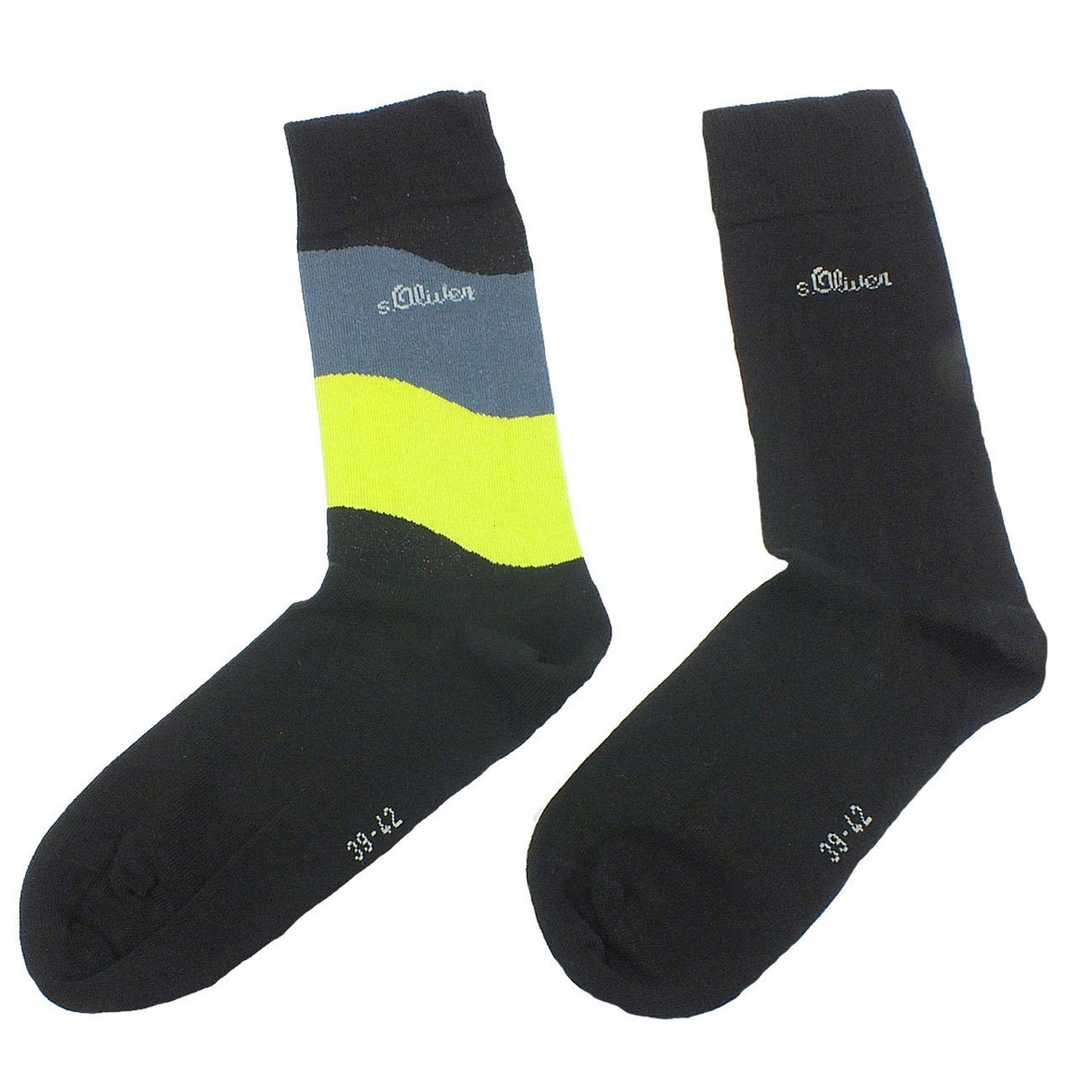 s.Oliver Langsocken S20219 (Packung, 2-Paar, 2 Paar) Herren Damen Unisex Business Socken Baumwolle 05 black