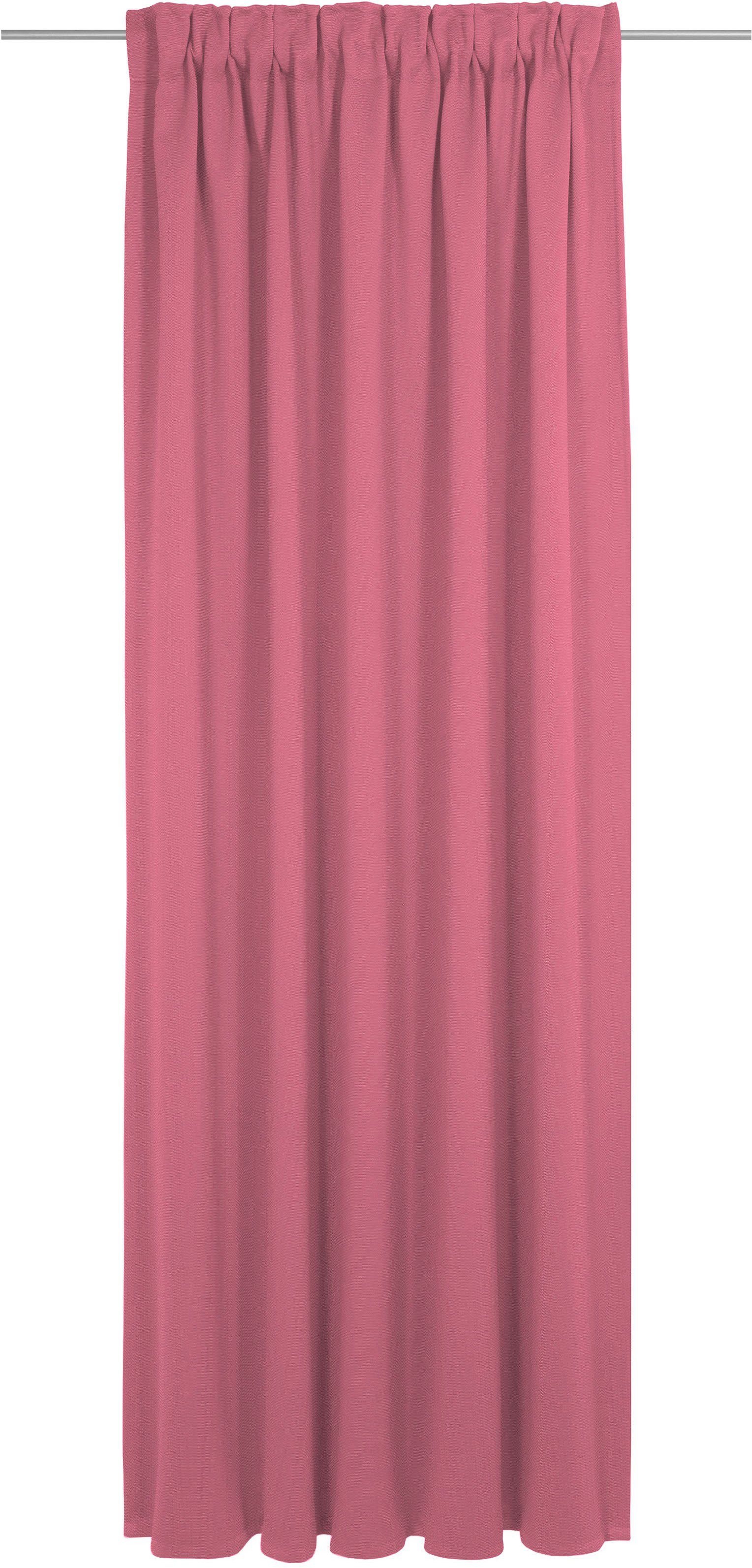 Vorhang Uni Collection, Adam, Multifunktionsband (1 St), blickdicht, Jacquard, nachhaltig aus Bio-Baumwolle pink | Thermovorhänge