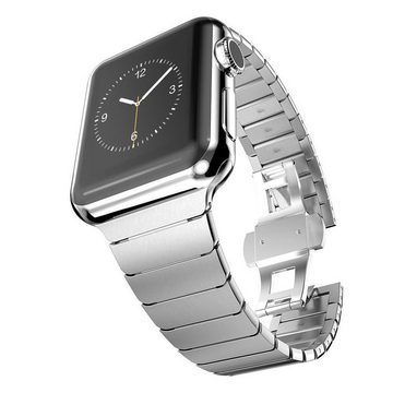 CoverKingz Smartwatch-Armband Gliederarmband für Apple Watch 41/40/38mm Ersatz Band Series, Gliederarmband Faltschließe Apple Watch Serie 9/8/7/6/SE/5/4/3/2/1