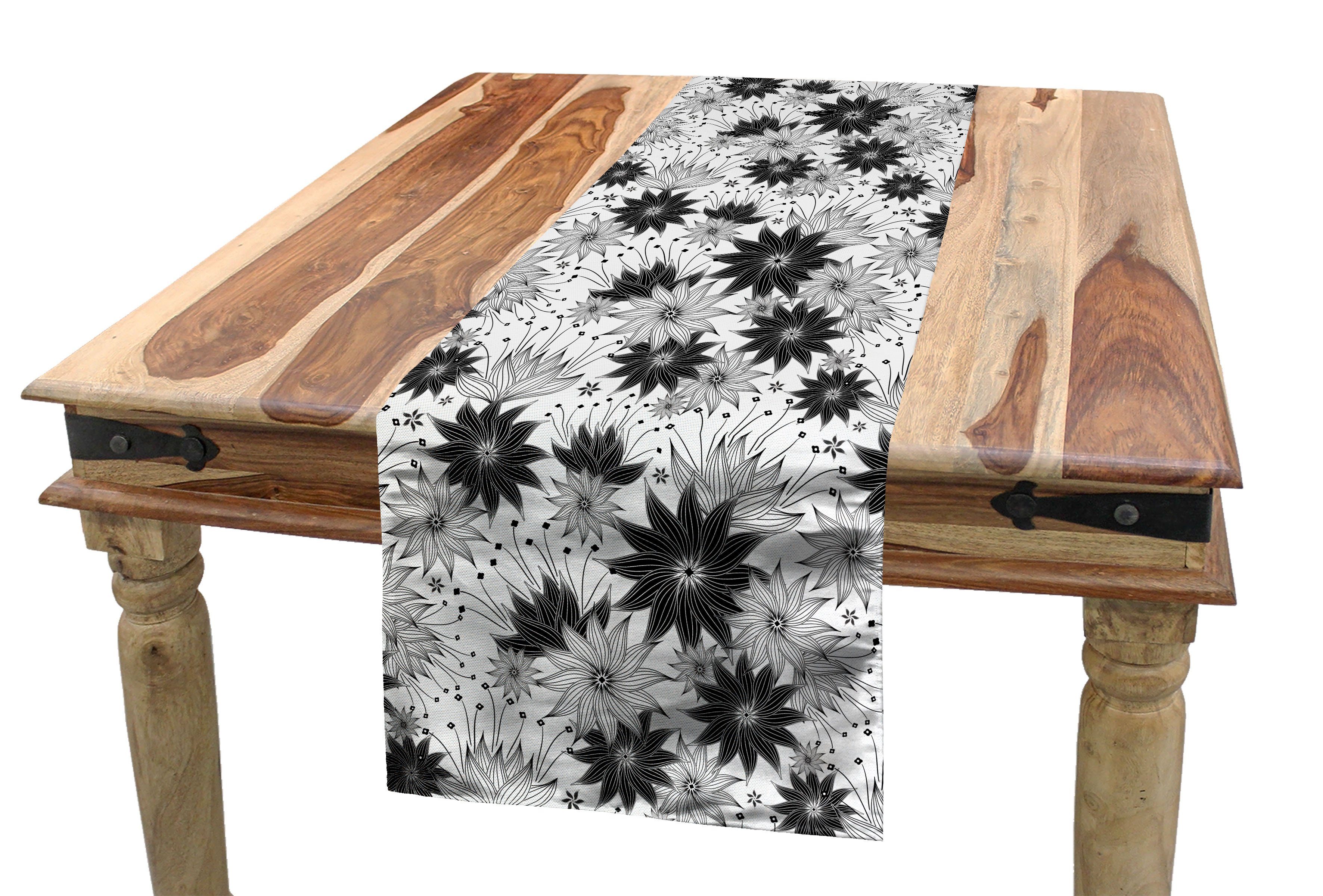 Tischläufer, Tischläufer Küche Rechteckiger Esszimmer Dekorativer Blumen-Brautblumen Jahrgang Abakuhaus