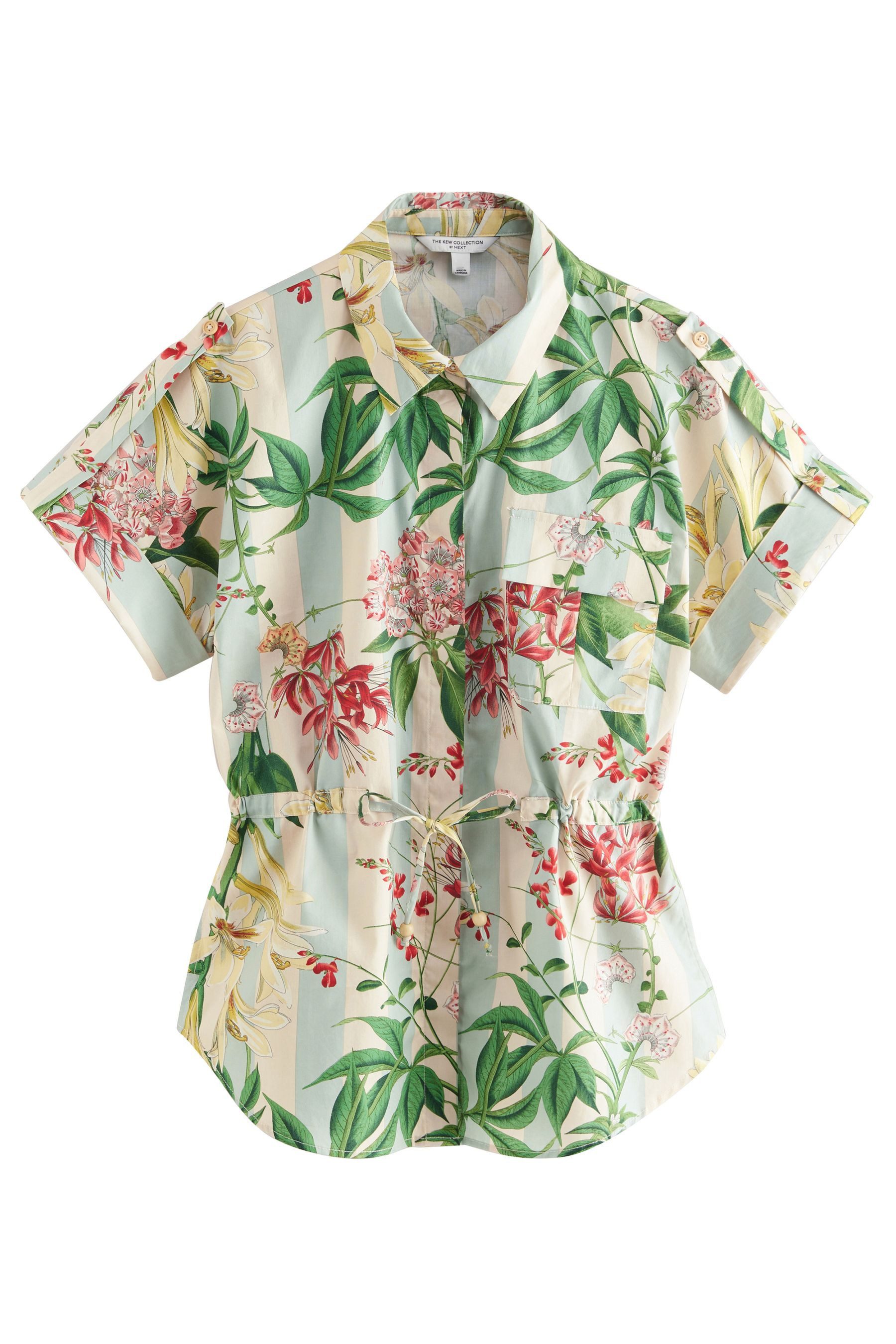 Next Kurzarmbluse Bluse mit Bindegürtel aus günstig online kaufen