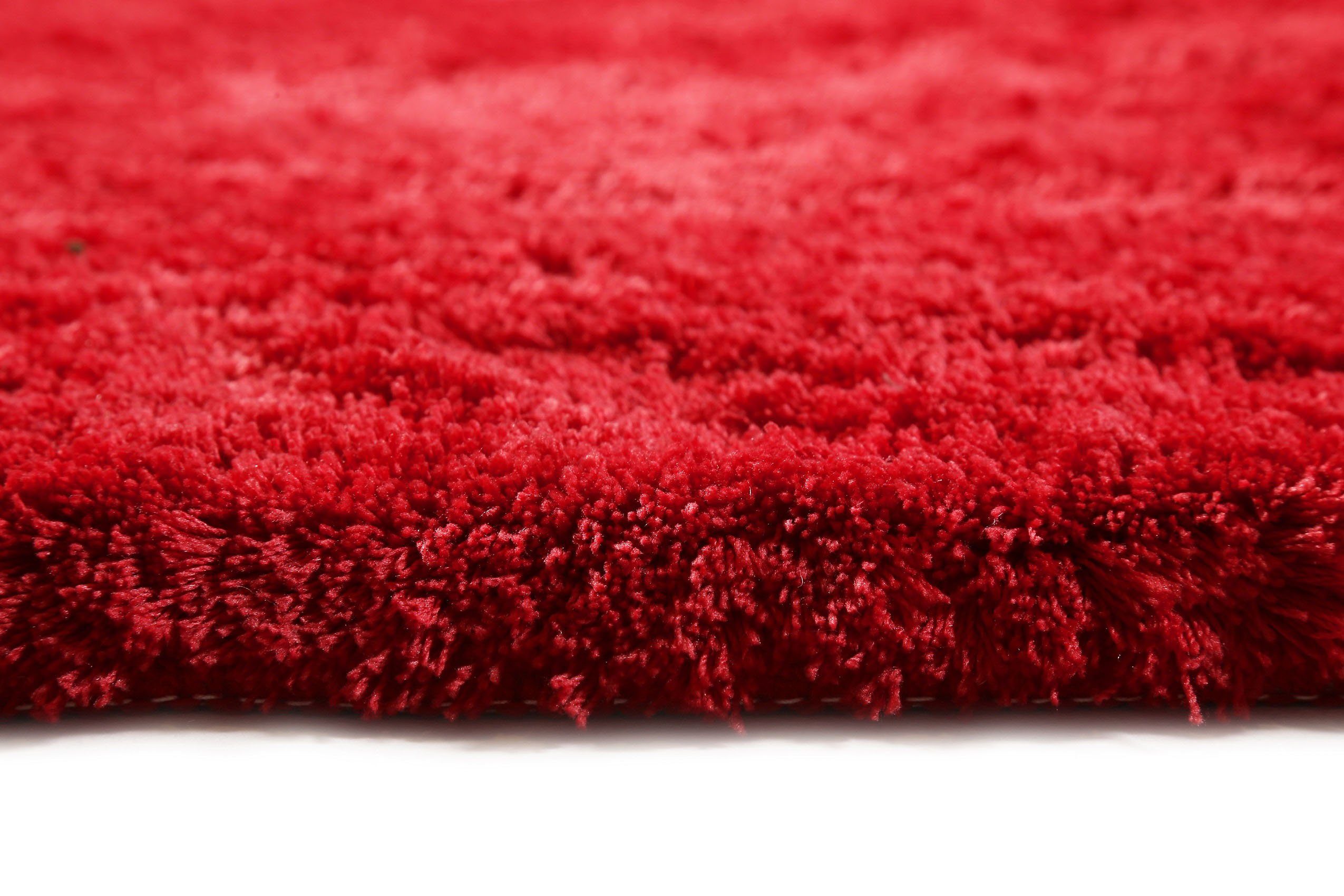 Badematte Porto Azzurro Homie Living, 30 Höhe Polyester, waschbar, Badteppich, mm, & rutschhemmend fußbodenheizungsgeeignet, schnell rechteckig, beschichtet, Badezimmerteppich rot uni, trocknend, rund, rechteckig