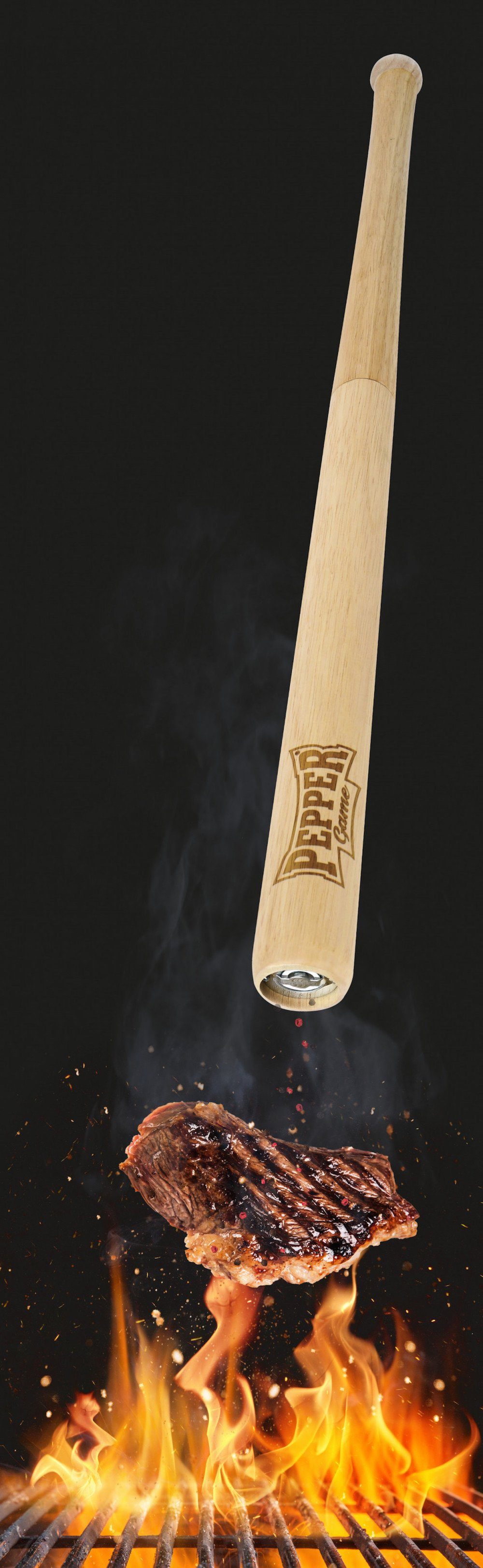 PepperGAME Pfeffermühle manuell, Pfeffer Holz Keramik