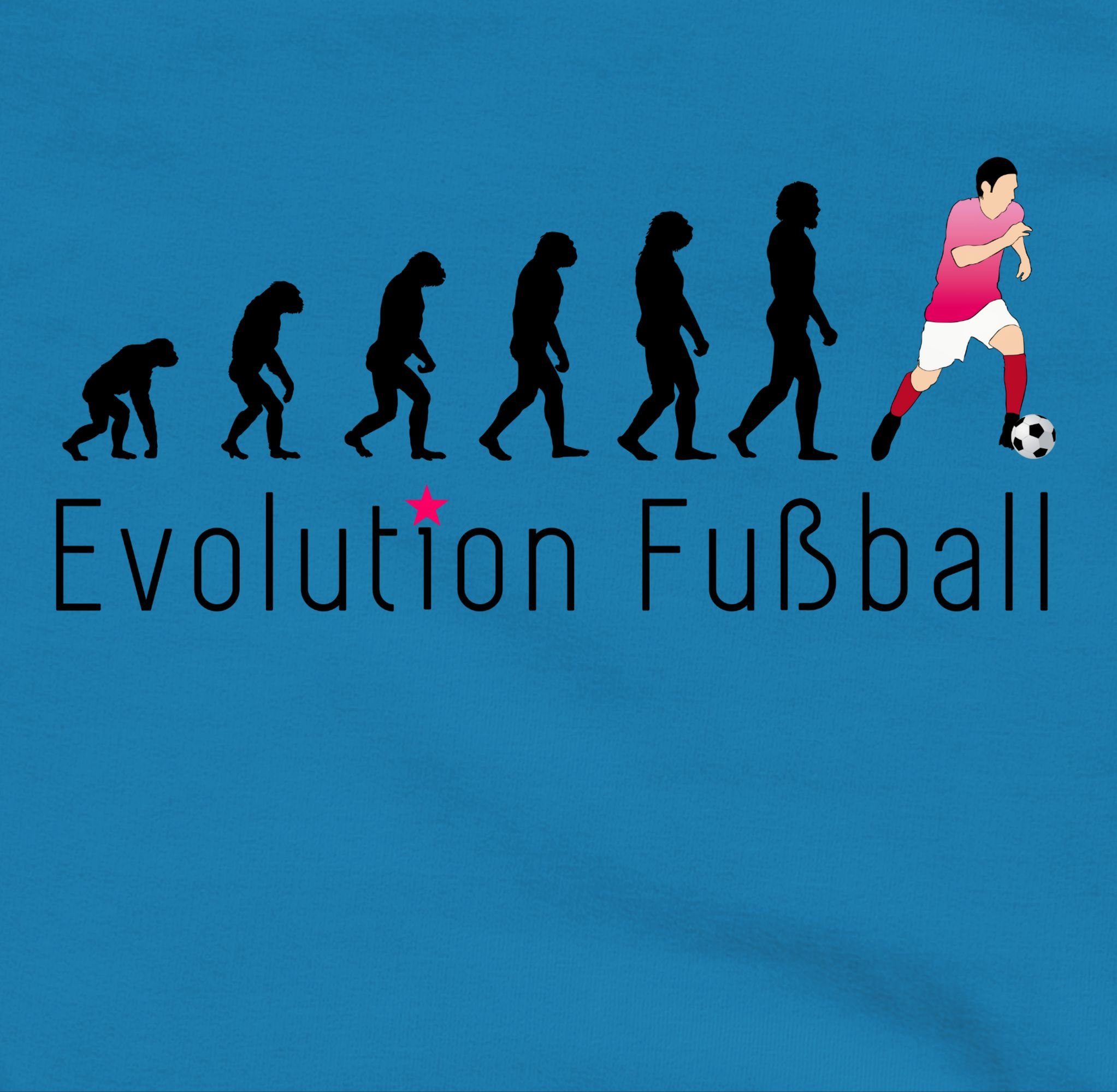 1 Evolution Shirtracer Fußball Evolution Hoodie Himmelblau Kinder