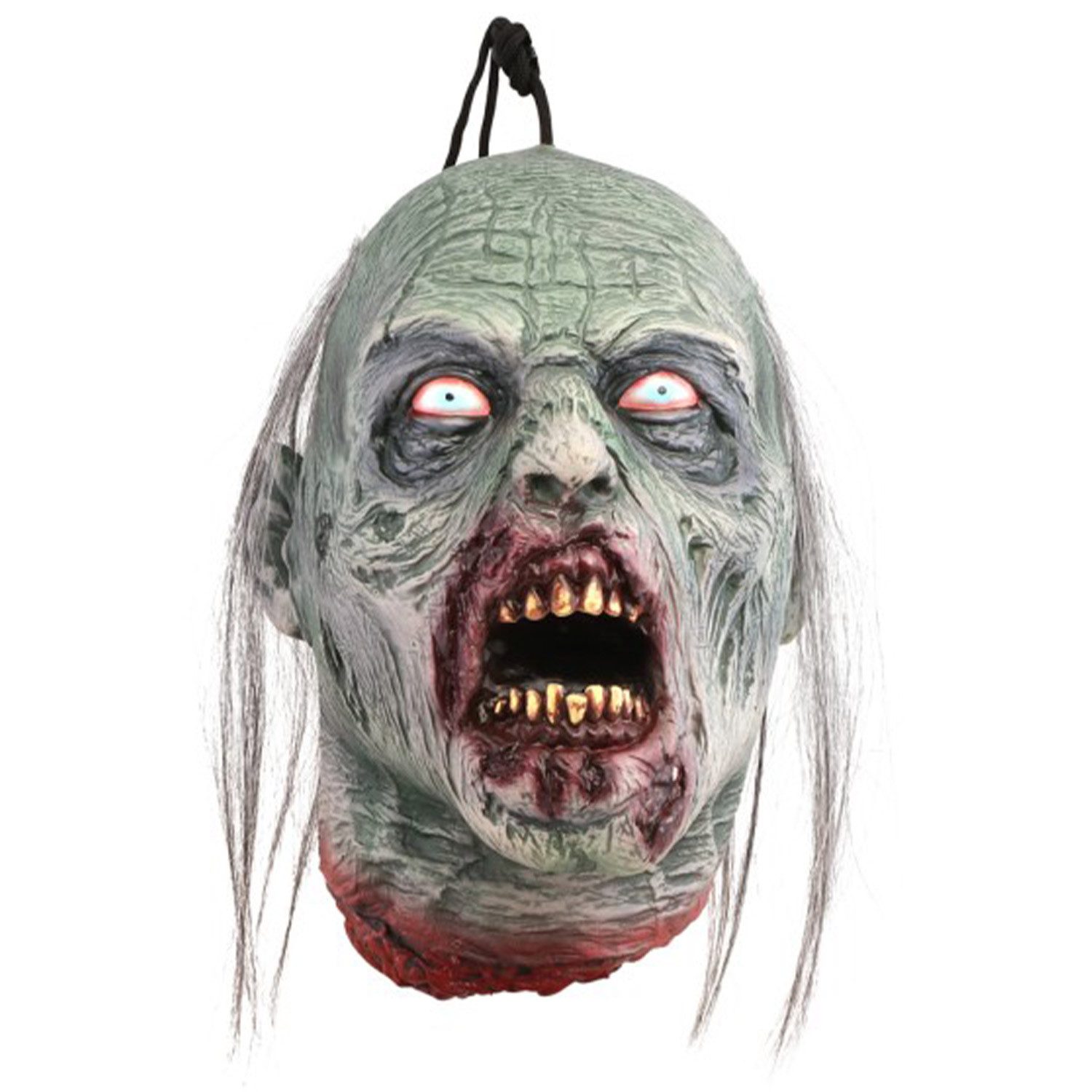 CHAKS Dekoobjekt Halloween Hänge Figur 'Zombie Kopf', 25 cm