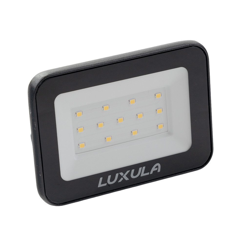 LUXULA LED Flutlichtstrahler LUXULA LED Fluter 10 W 4000 K Neutralweiß Schwarz, LED fest integriert, Neutralweiß