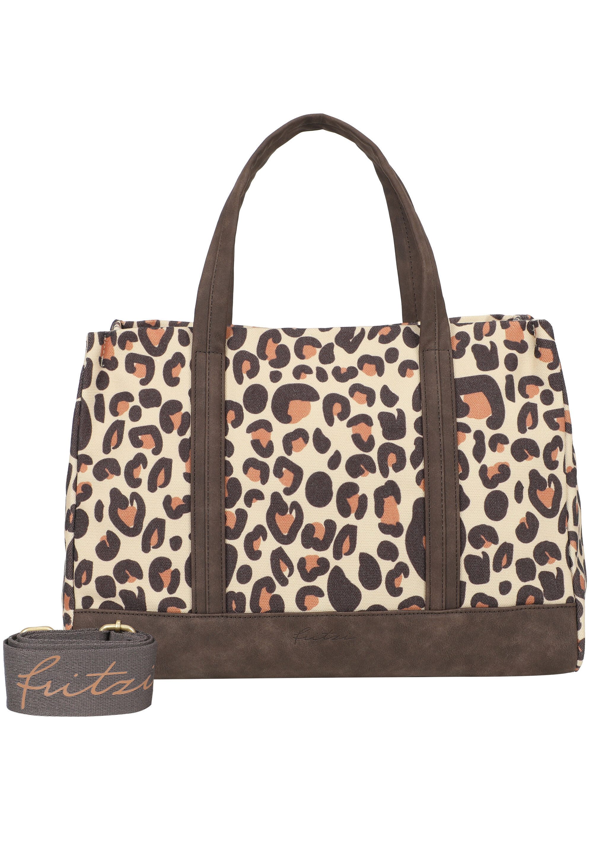 Fritzi aus Preußen Shopper Easy Tote Limited Leo Camel, mit Leo-Print