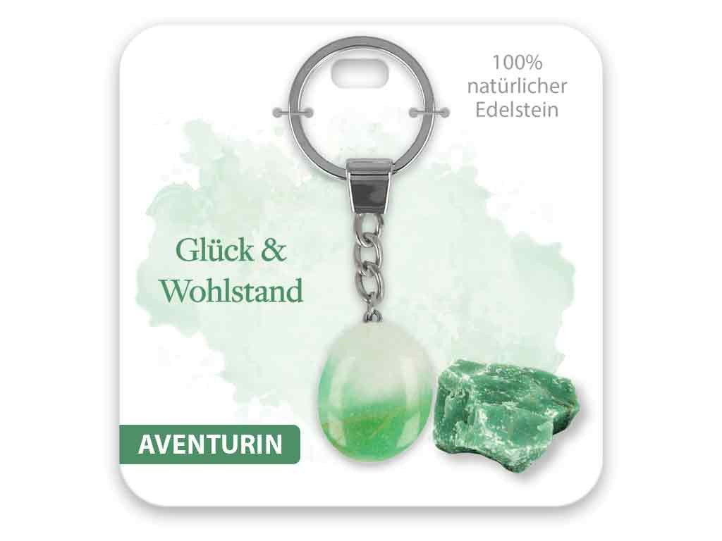 Schlüsselanhänger Set Edelstein Schlüsselanhänger Aventurin Glück und Wohlstand