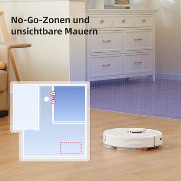 Roborock Saugroboter Q7 MAX, 58,00 W, beutellos,4200Pa, Selbstaufladender RoboterStaubsauger, mit No-Go-Zonen, Alexa & App Connect(S5 max Aktualisierung)