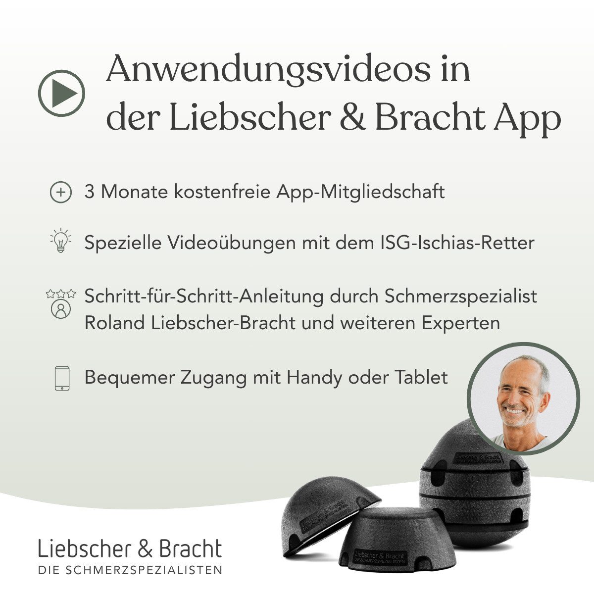 Liebscher & Bracht Massagesitzauflage Hüftretter/ ISG-Ischias-Retter, Für Anfänger & Fortgeschrittene: Kombiniere 5 Teile immer wieder neu – Bild 4 von 5