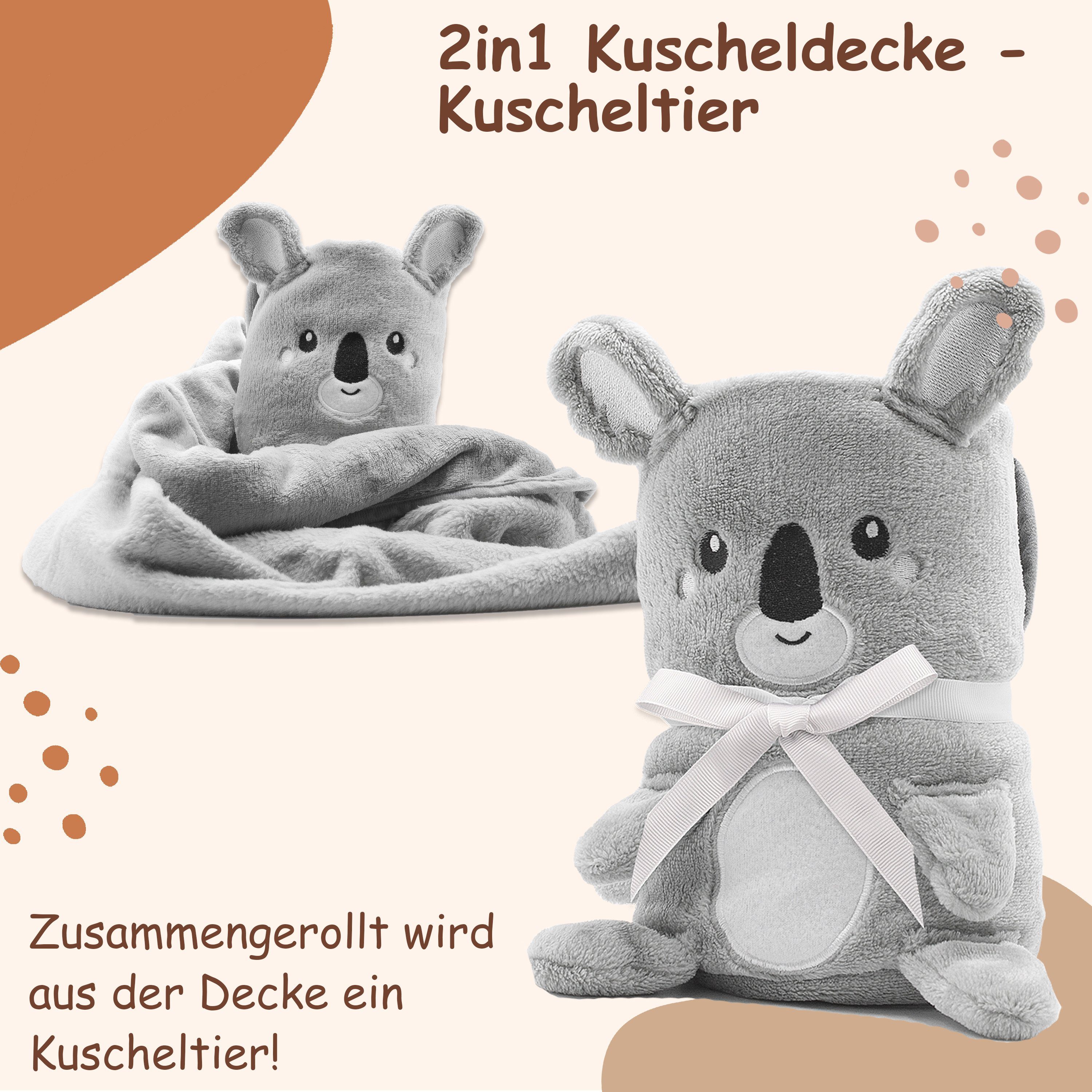 Babykajo Neugeborenen-Geschenkset (mit Karton, 3-tlg) Babydecke + Baby Kapuzenhandtuch + Waschlappen