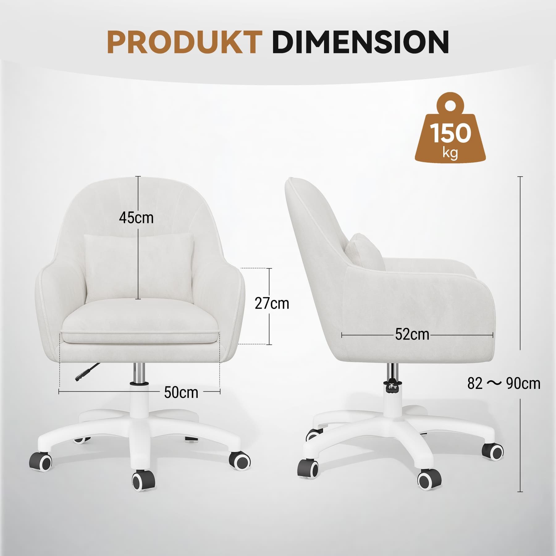 HawthyHome Bürostuhl Ergonomischer Homeoffice-Stuhl, 360° Drehbar günstig online kaufen