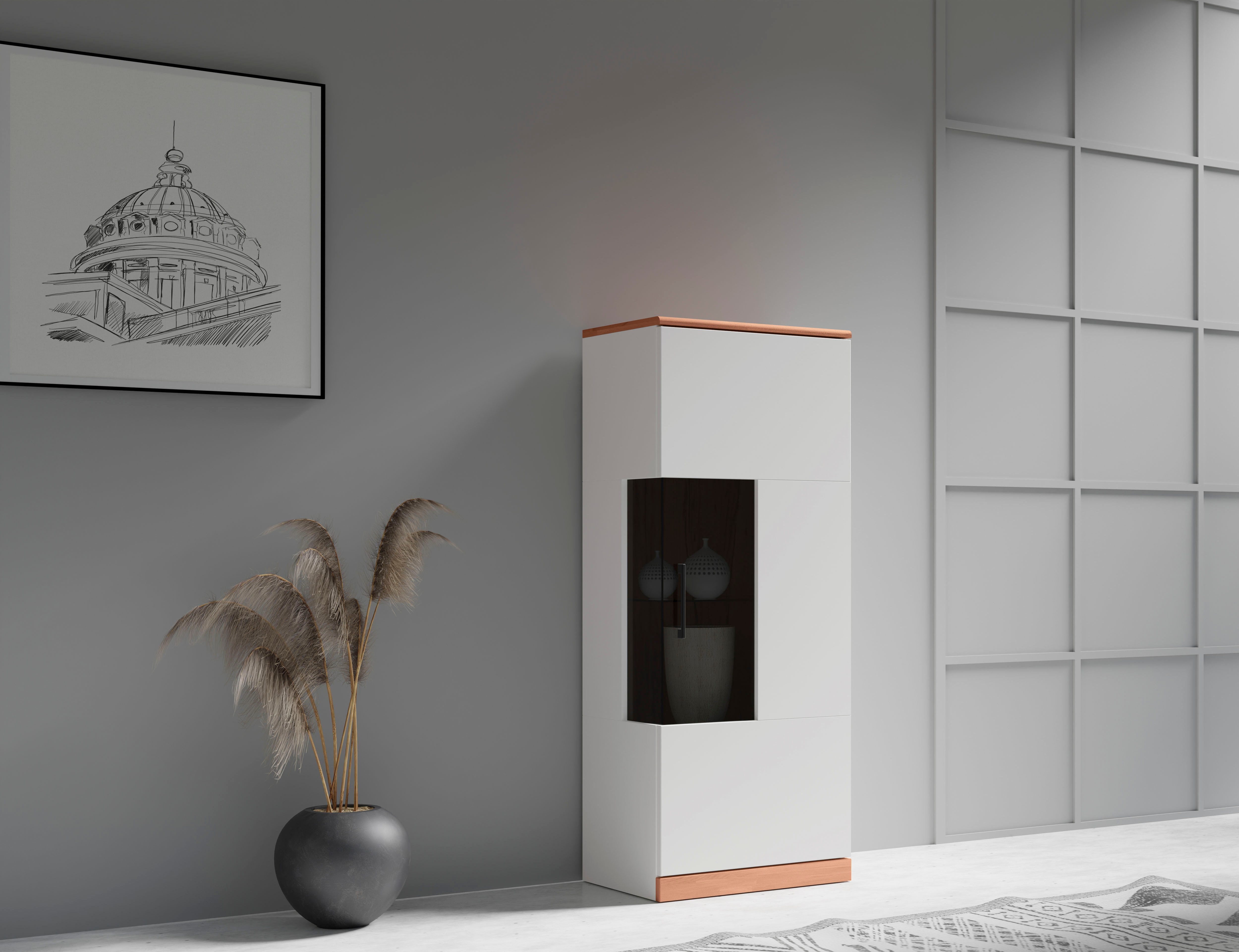 Home affaire Vitrine Ribe,125cm hoch,4 Fächer,1Glasboden günstig online kaufen