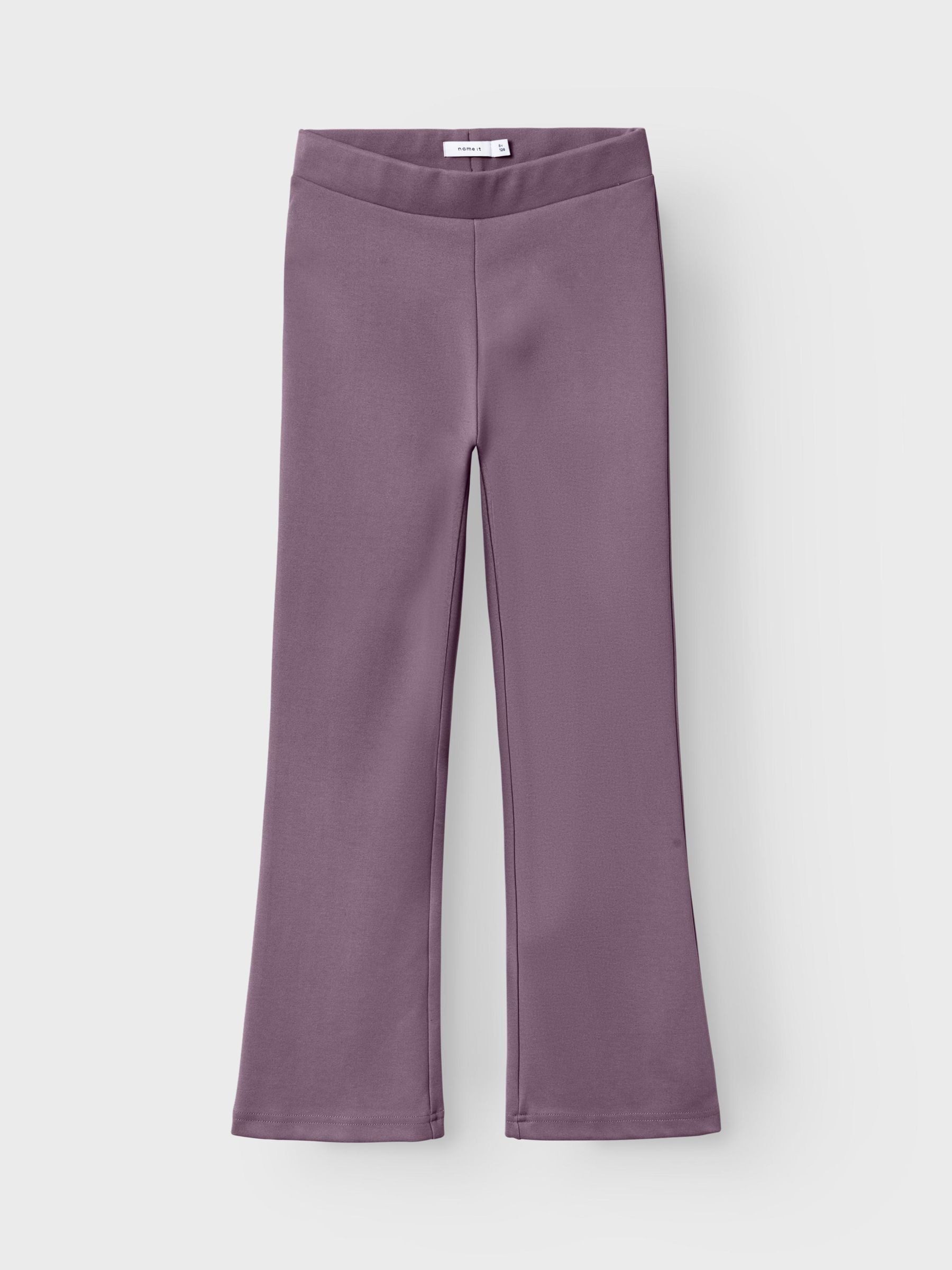 Name It Jerseyhose NKFFRIKKALI für Mädchen mit ausgestelltem Bein und Viskose unifarben, casual, ausgestellt, Viskosemix, ohne Kragen – Bild 3 von 5