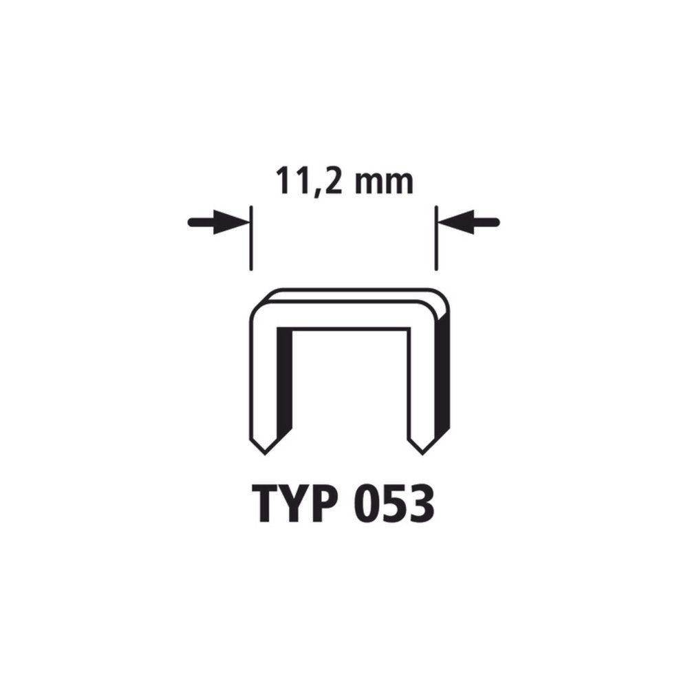 Wolfcraft Tackerklammer Wolfcraft 7026000 Breitrückenklammern Typ 53 2000 St. Abmessungen (L x