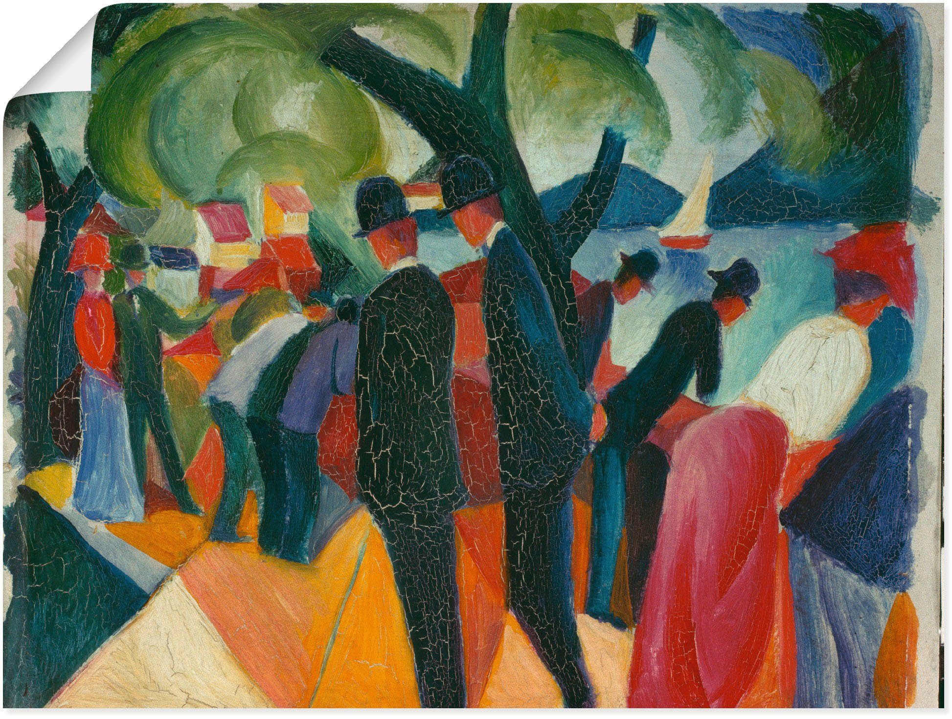 Artland Wandbild Spaziergang auf der Brücke. 1913, Gruppen & Familien (1 St), als Leinwandbild, Плакат in verschied. Größen