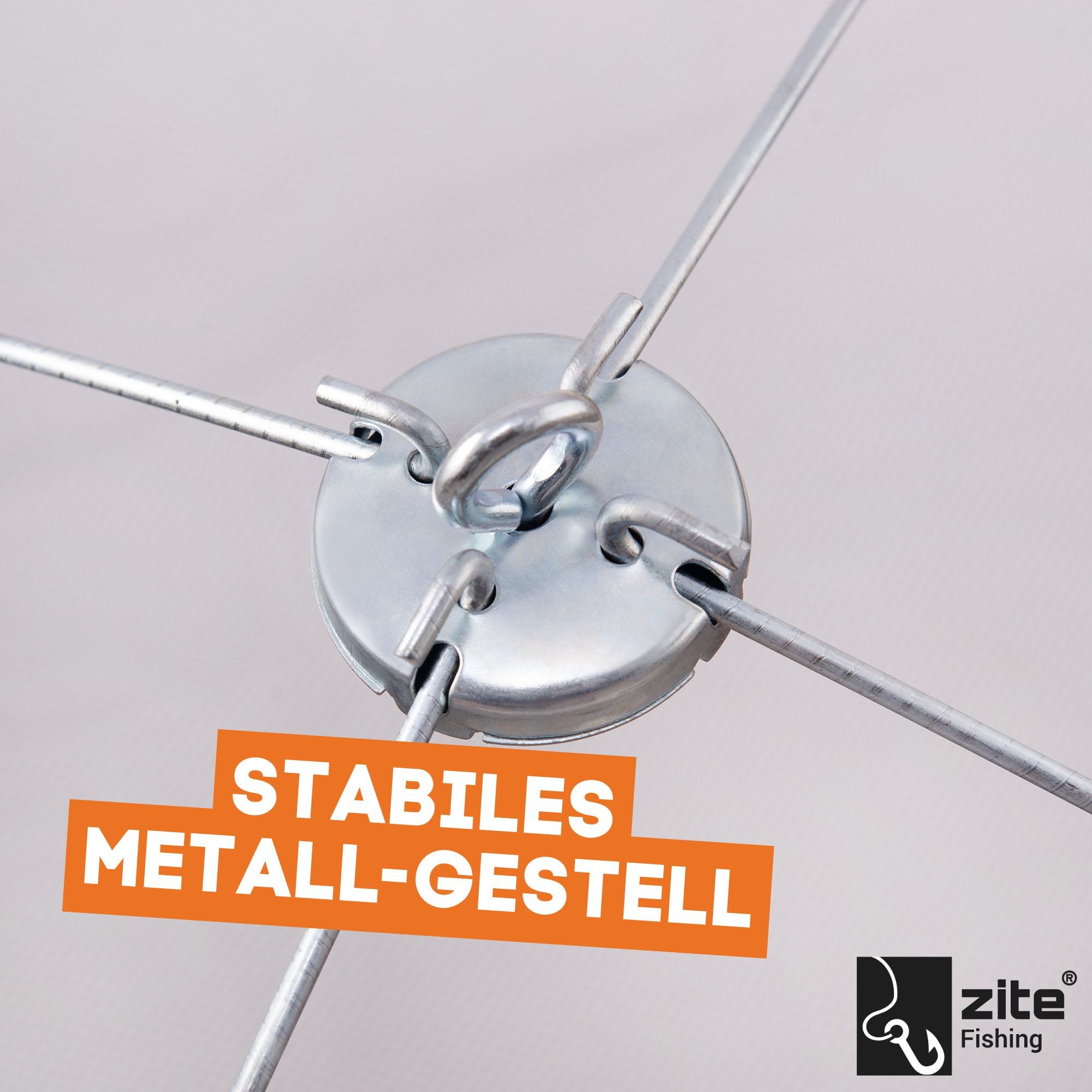 Zite Köderfischsenke mit Fluchtschutz-Rand schwarz 1x1m & 3mm Netz robustes Metallgestell