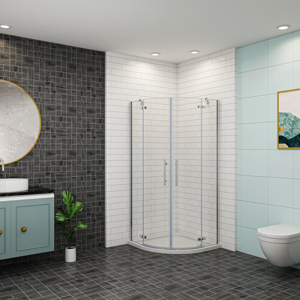 Duschparadies Runddusche 80*80*195 cm/90*90*195cm 8 mm ESG-Sicherheitsglas günstig online kaufen