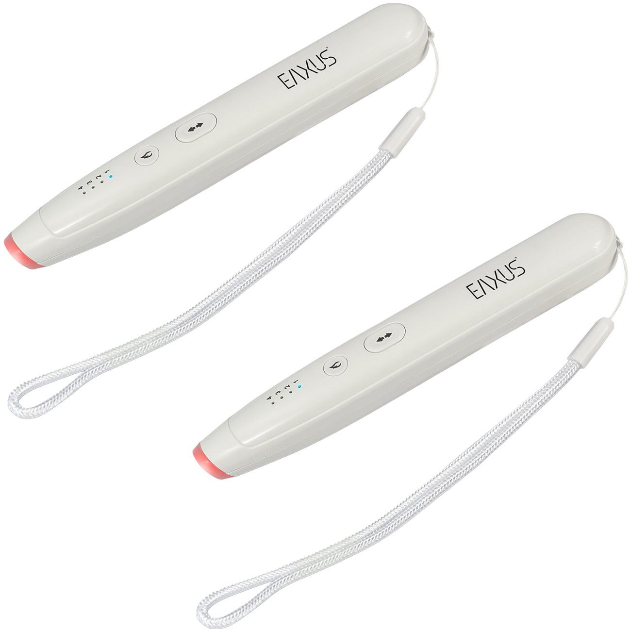 EAXUS Insektenstichheiler Stichheiler elektrisch Insektenstichheiler Akku 4 Stufen Juckreiz, 2-tlg., 1er-Set & 2er-Set, 4 Temperaturstufen (40–51°C) inkl. Keramikkopf, USB-C, Handschlaufe