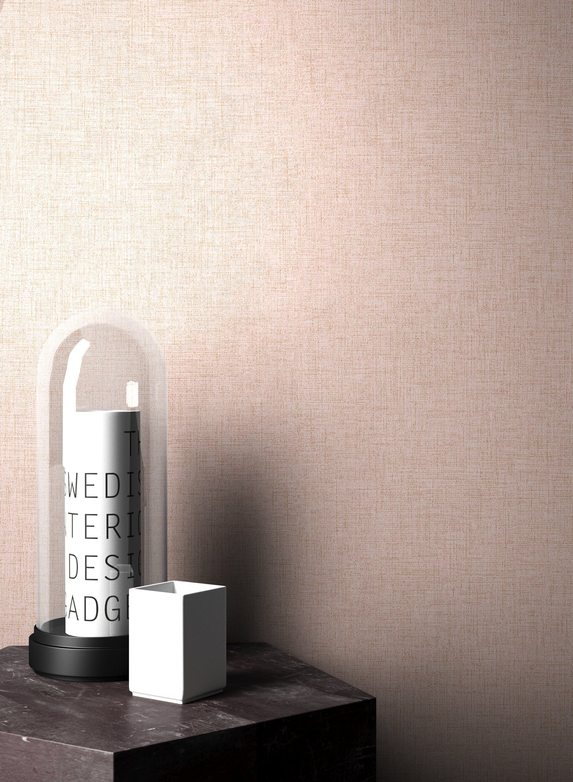 Newroom Vliestapete, Rosa Tapete Struktur Modern günstig online kaufen