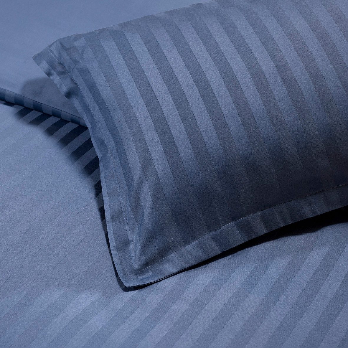 Pure cottom Bettwäsche Satin-Bettwäsche blau, Baumwoll-Satin, verschiedene Größen – Bild 5 von 5