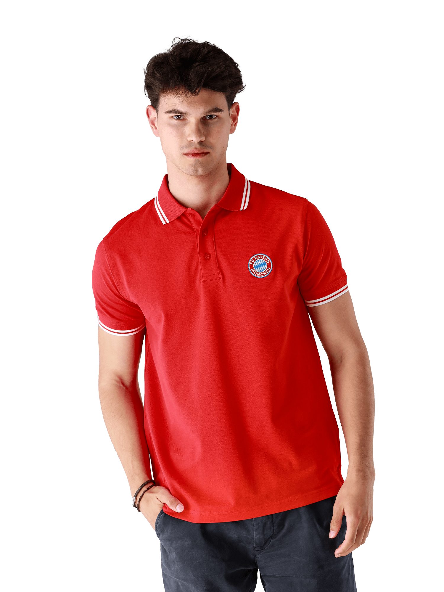 FC Bayern München Poloshirt FC Bayern München I Poloshirt Essential I Herren I Rot